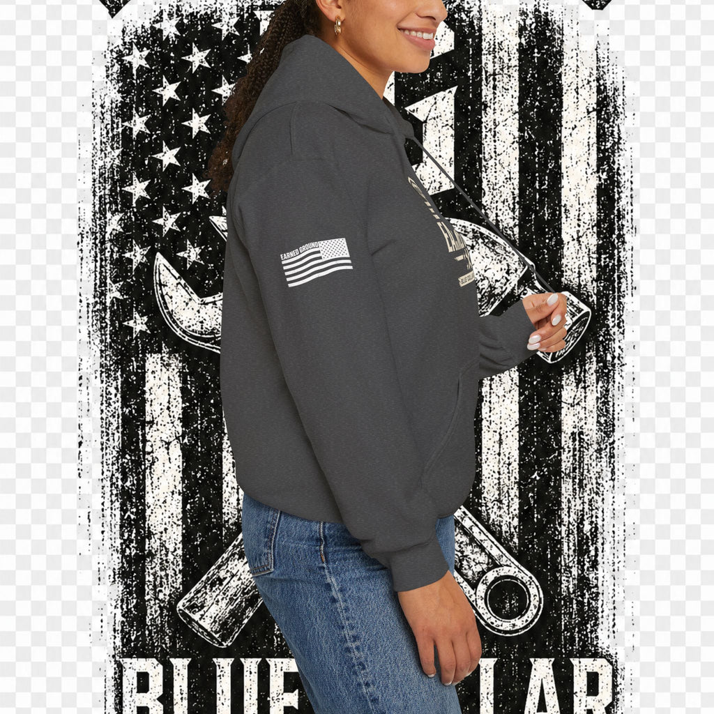 Earned Ground Blue Collar Hoodie – Blue Collar Division Hoodie