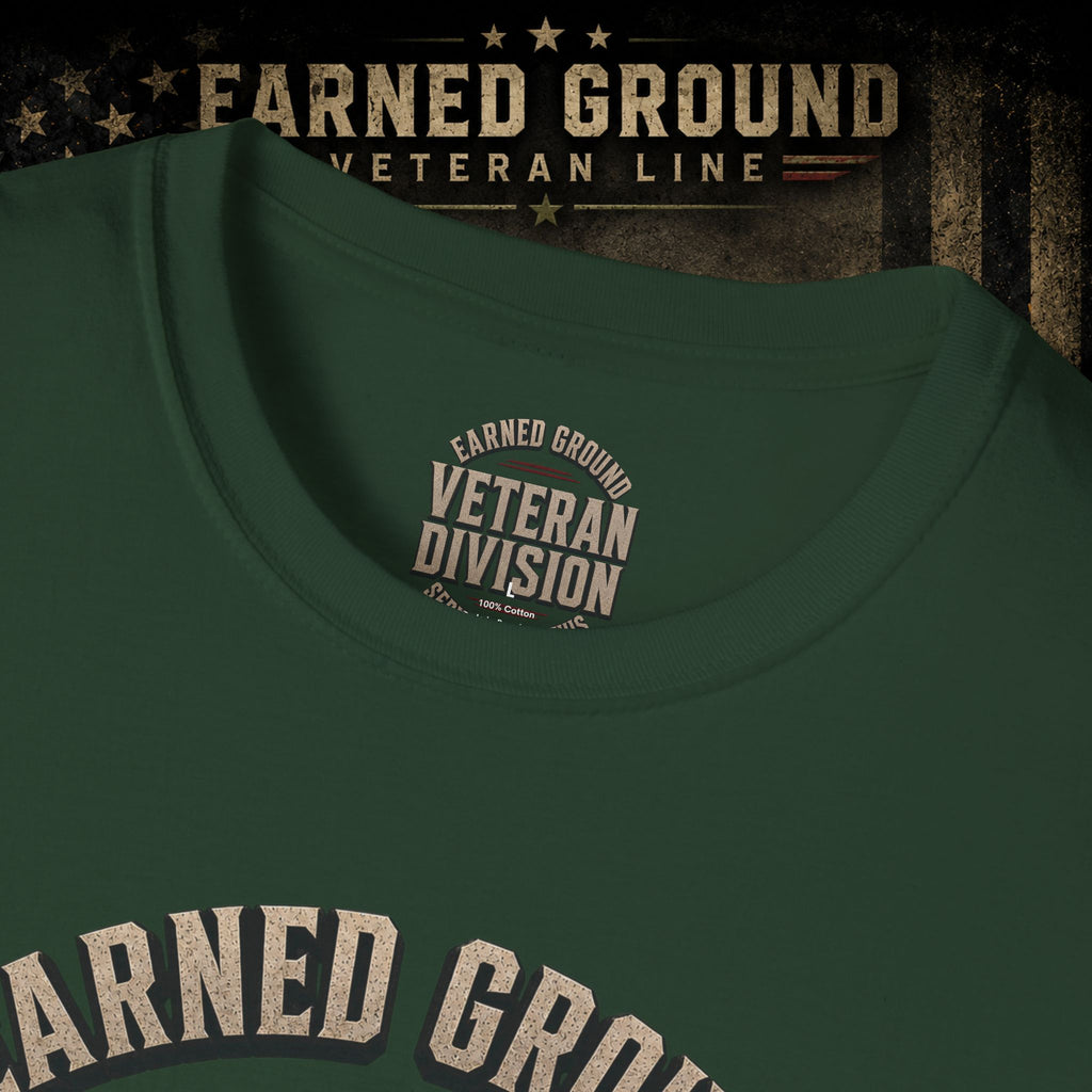 Earned Ground Veteran Division 'Service Built This'— Military Tribute Tee
