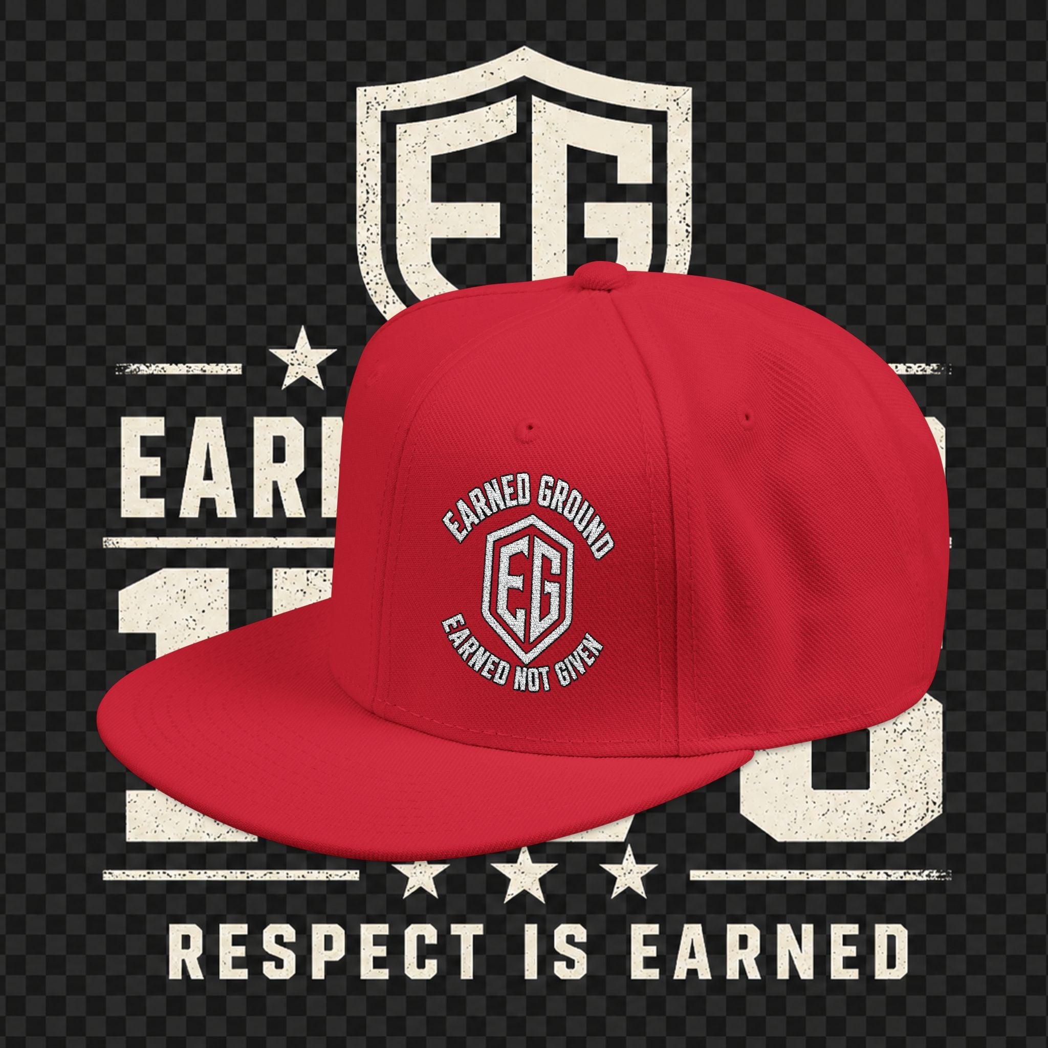 Earned Ground Embroidered Snapback Hat – Respect Is Earned Logo