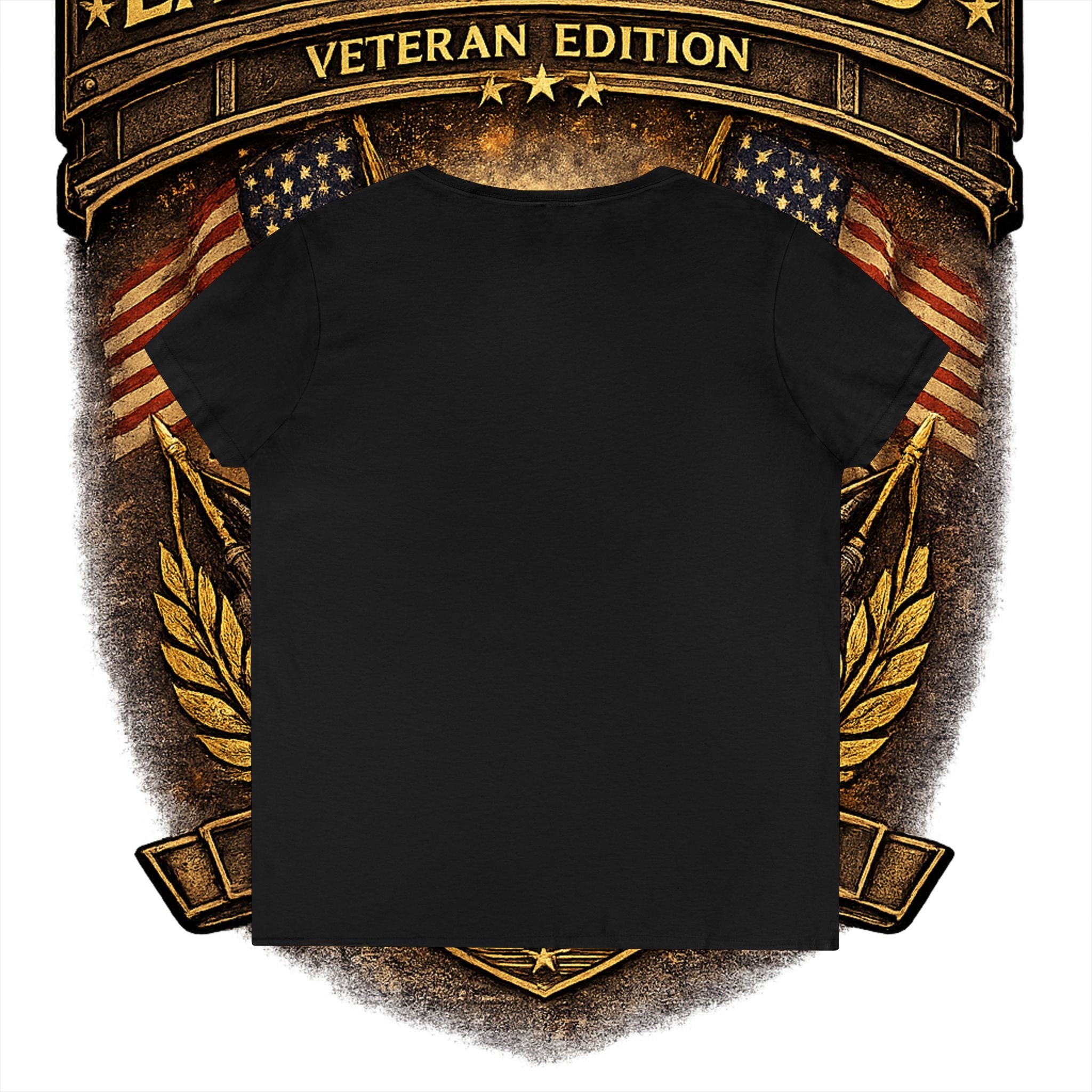 EARNED GROUND Female Veteran V-Neck T-Shirt — "Female Veteran" Edition"