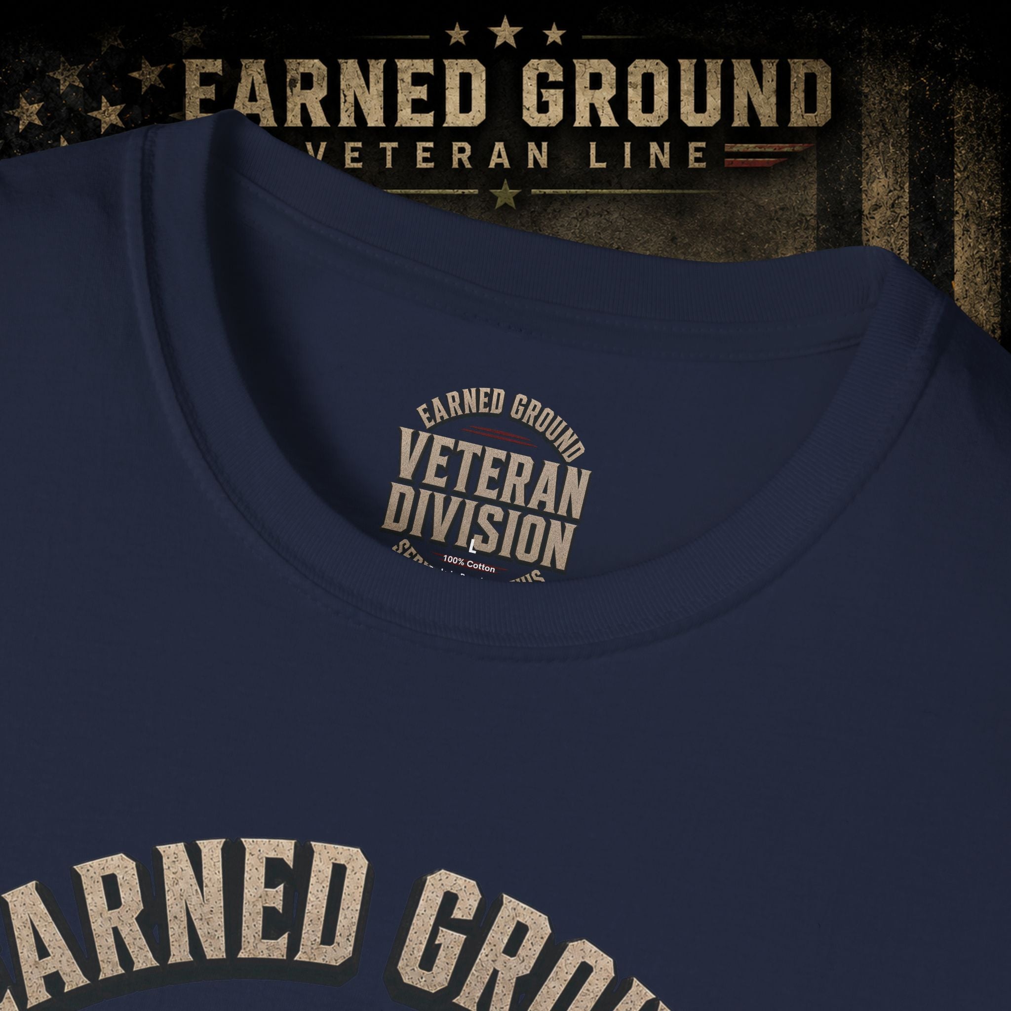 Earned Ground Veteran Division 'Service Built This'— Military Tribute Tee
