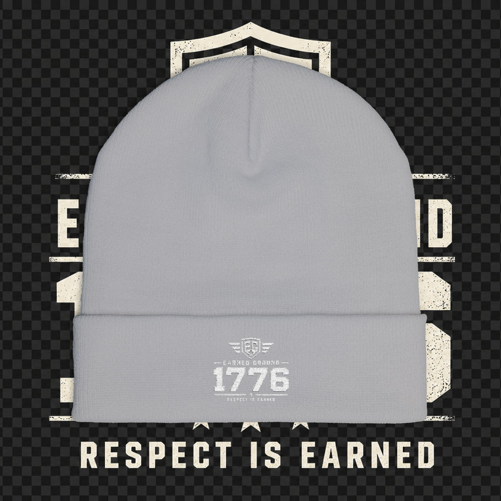 EARNED GROUND 1776 "Respect Is Earned" Embroidered Knit Beanie