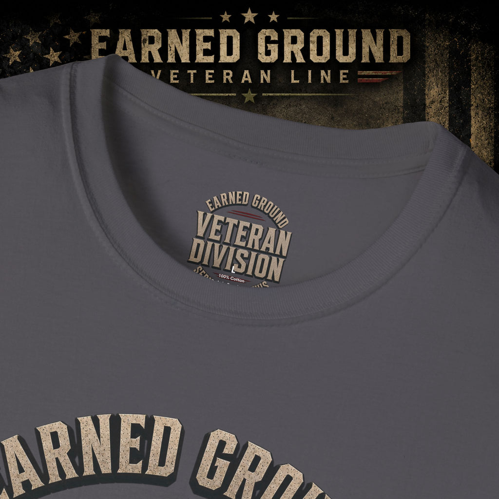 Earned Ground Veteran Division 'Service Built This'— Military Tribute Tee