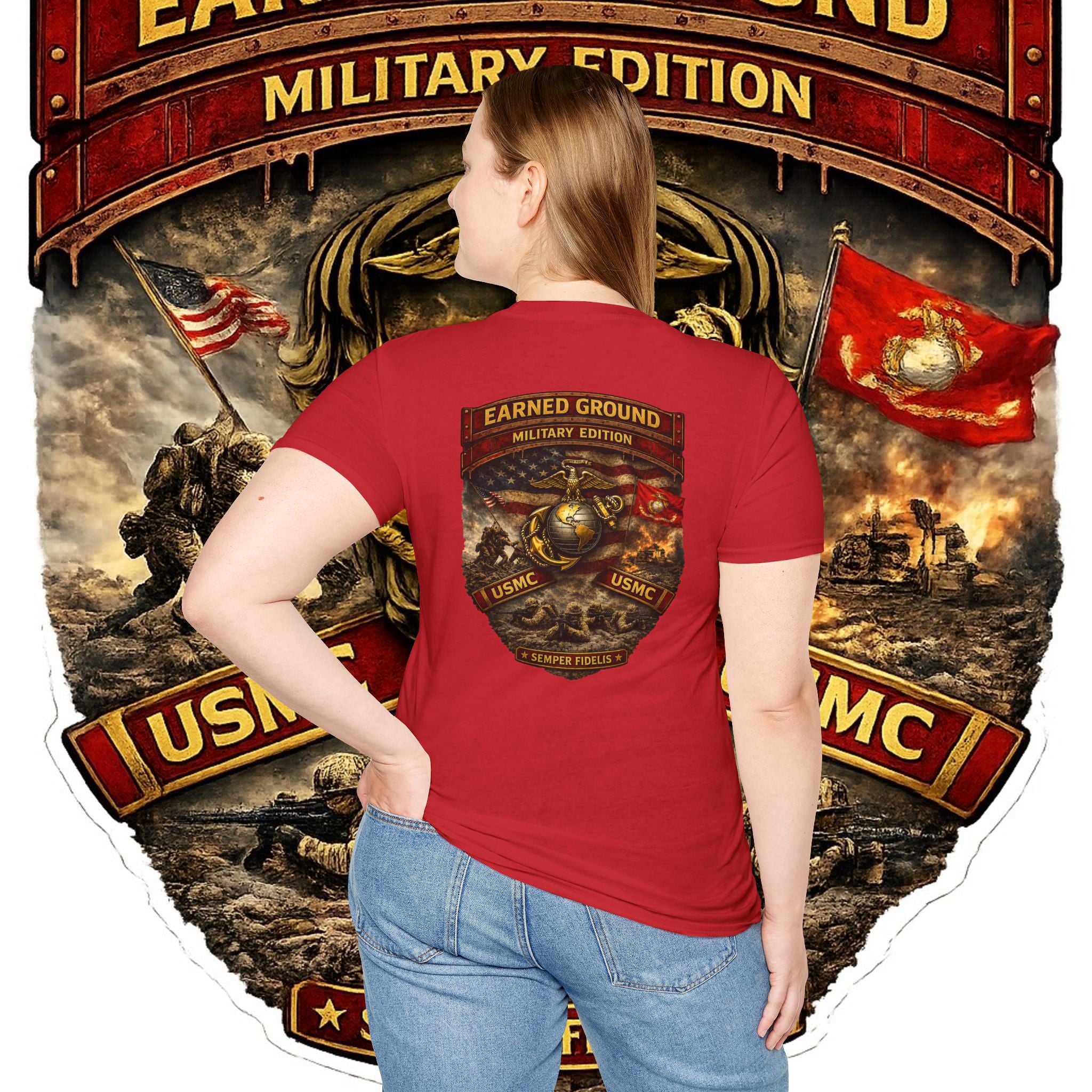 Earned Ground Military Edition USMC — USMC Military Tribute Pocket Tee