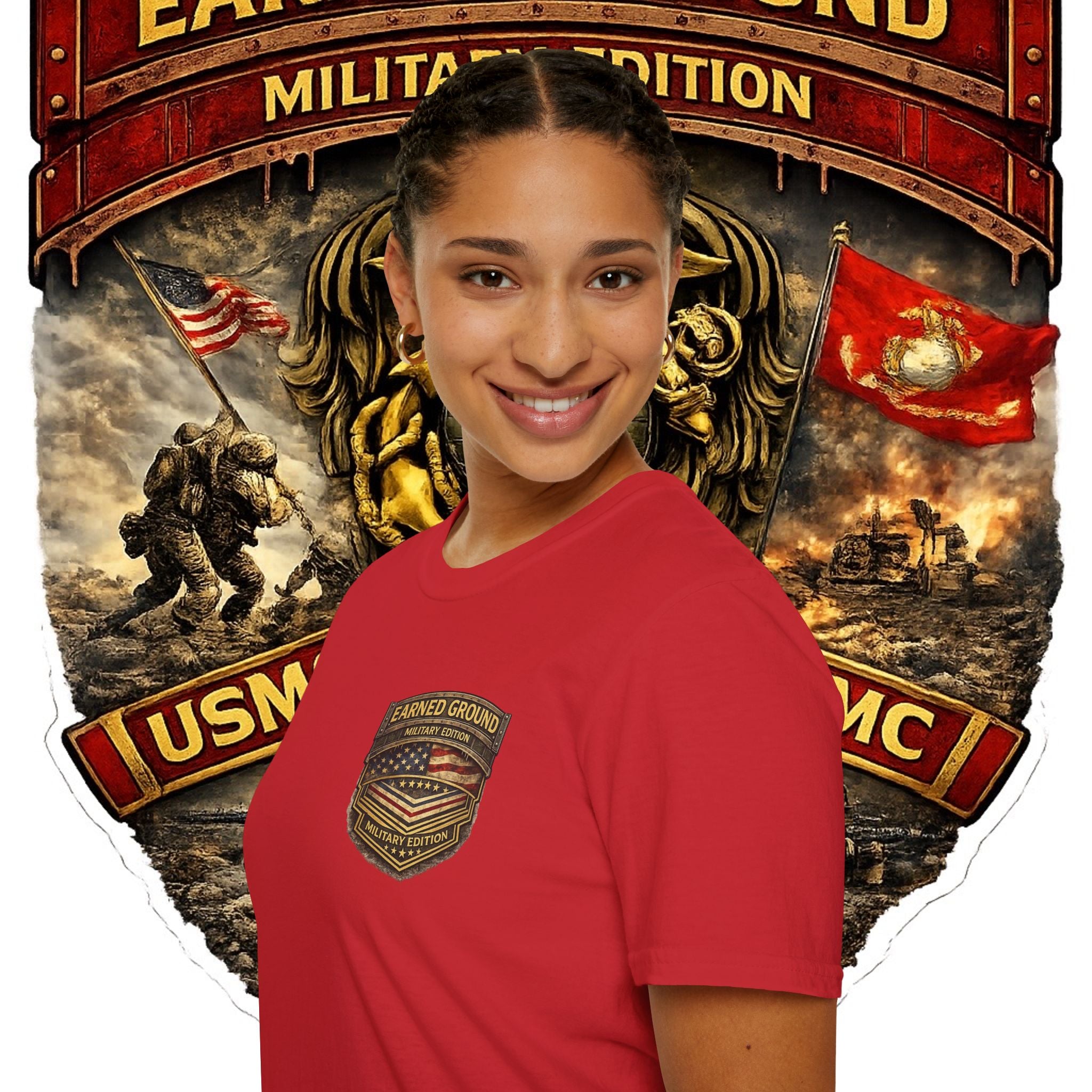 Earned Ground Military Edition USMC — USMC Military Tribute Pocket Tee