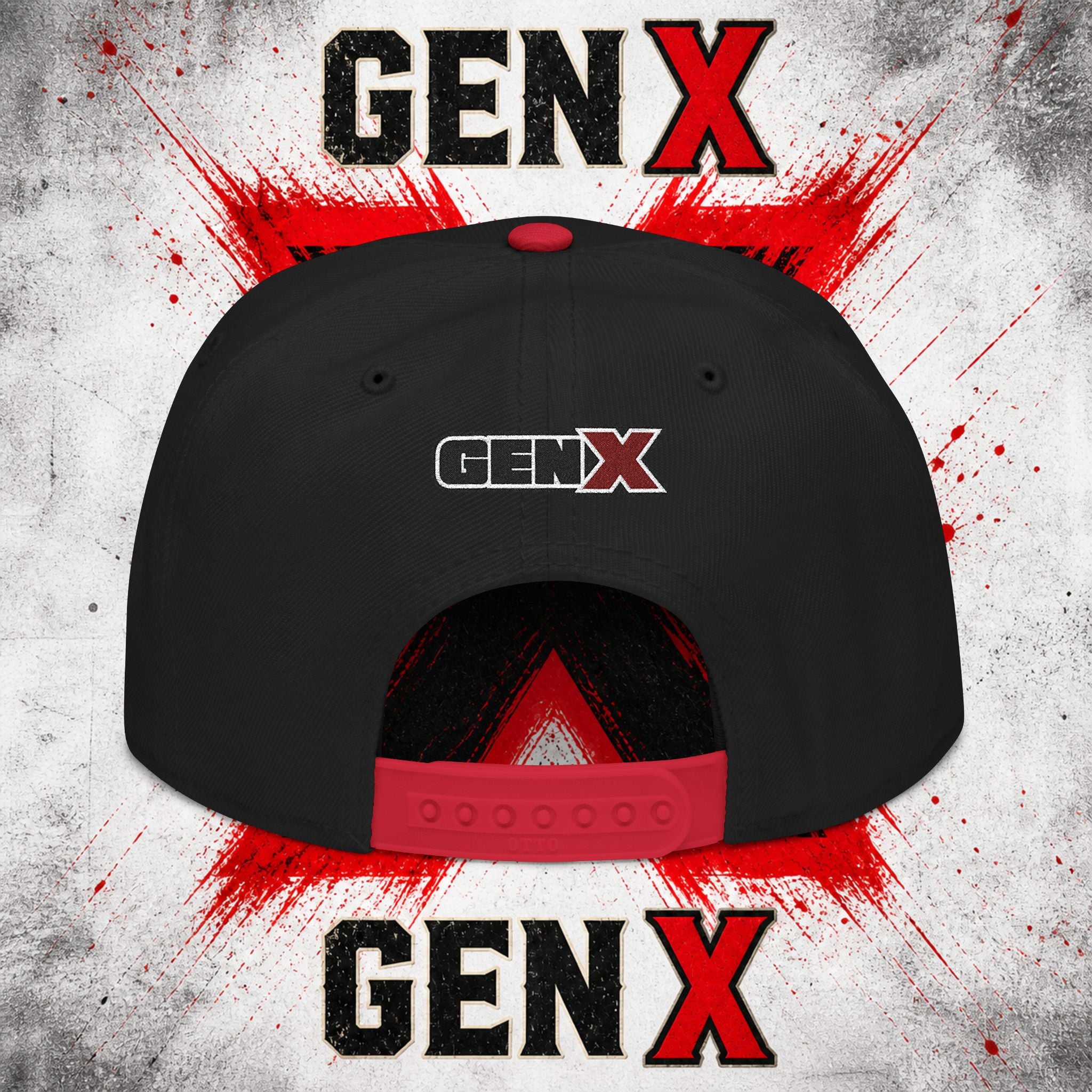 Gen X Embroidered Flat Bill Ball Cap — Gen X Proud 1965–1980