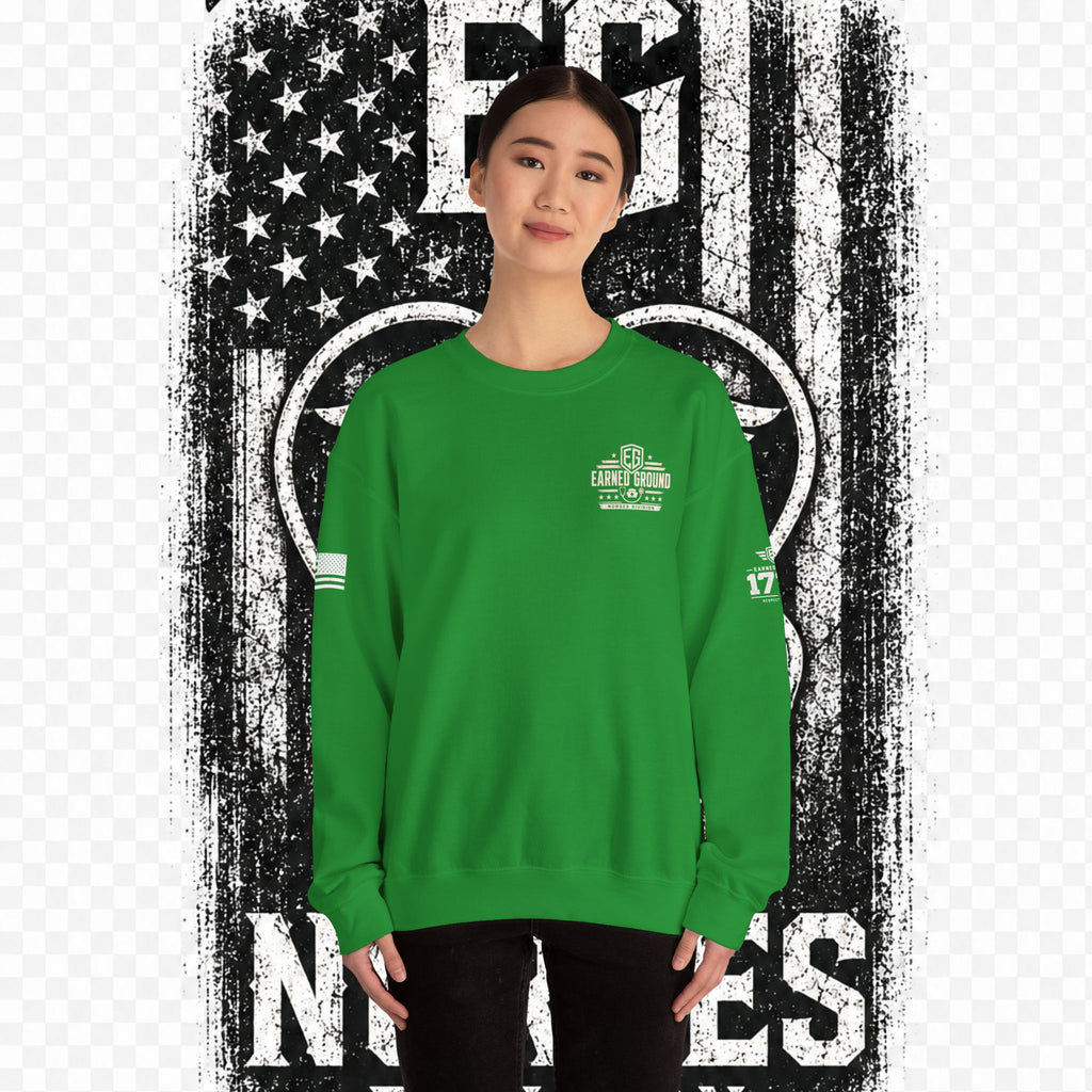 EARNED GROUND Nurses Division Crewneck Sweatshirt – Nurses Caduceus Badge Design