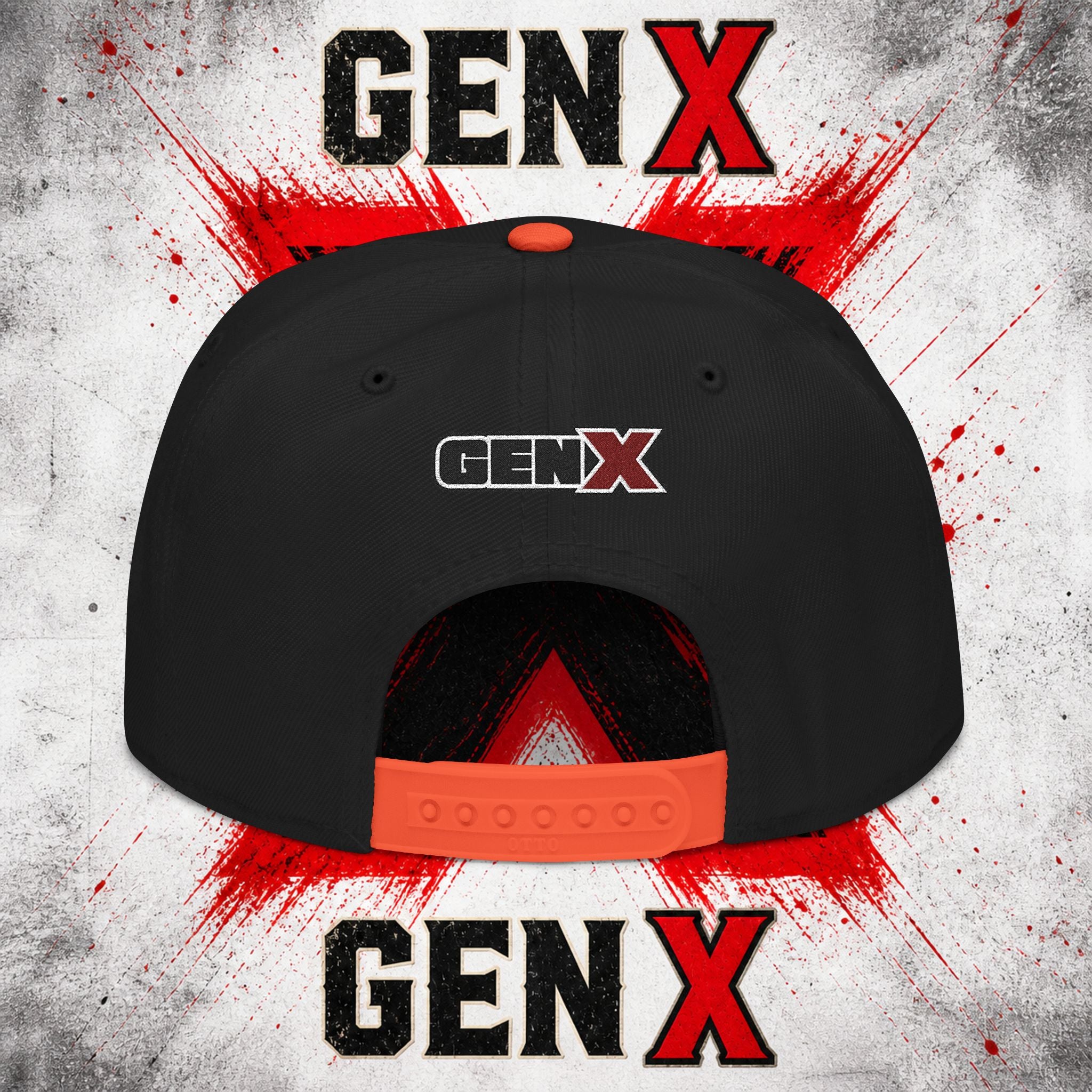 Gen X Embroidered Flat Bill Ball Cap — Gen X Proud 1965–1980