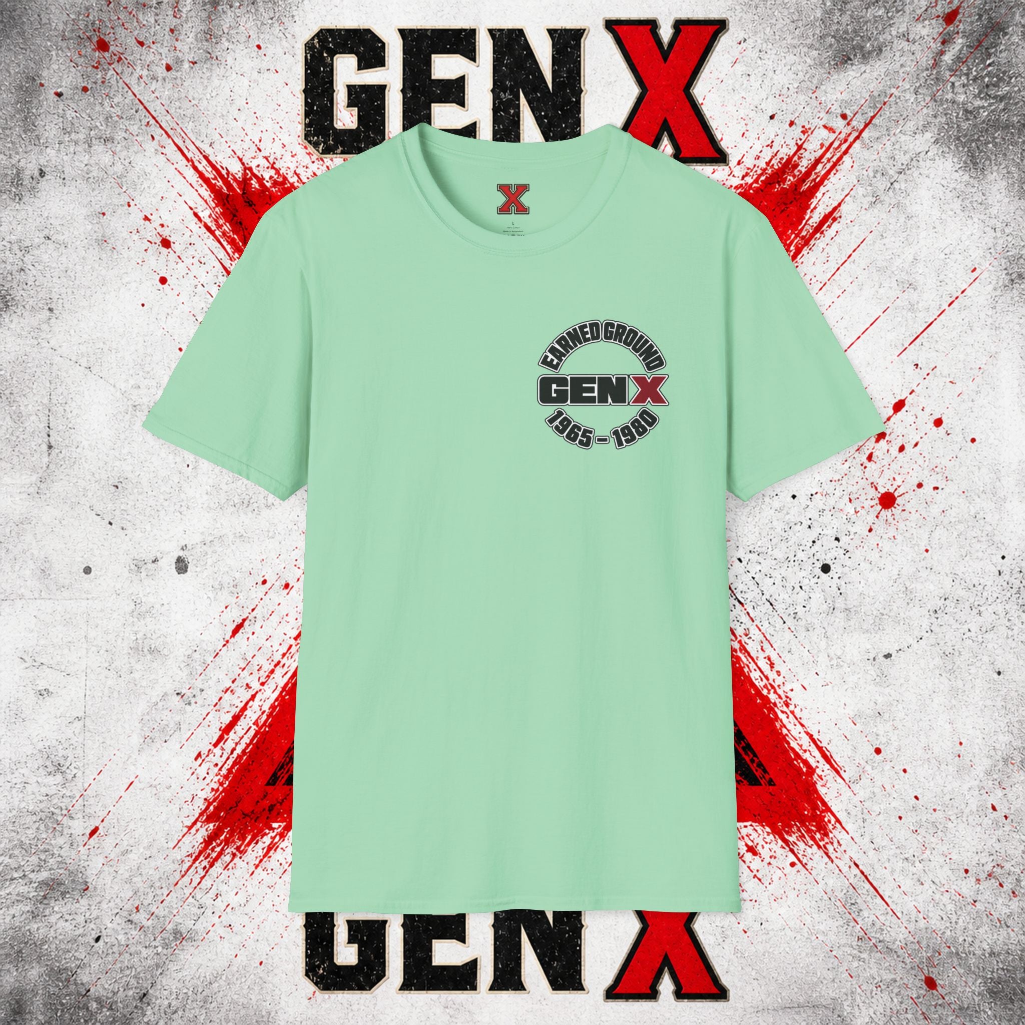 EARNED GROUD Gen X 1965–1980 Retro Logo T-Shirt