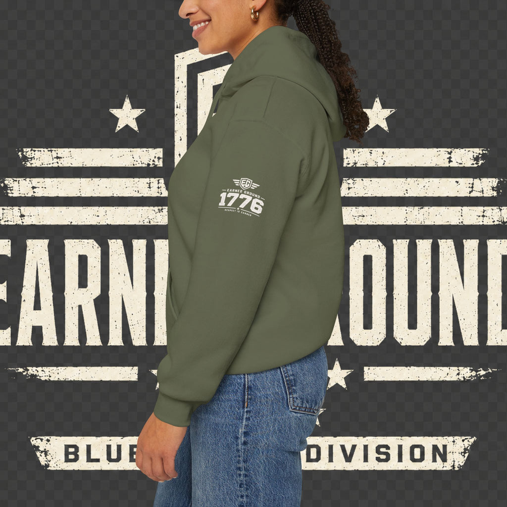 Earned Ground Blue Collar Hoodie – Blue Collar Division Hoodie
