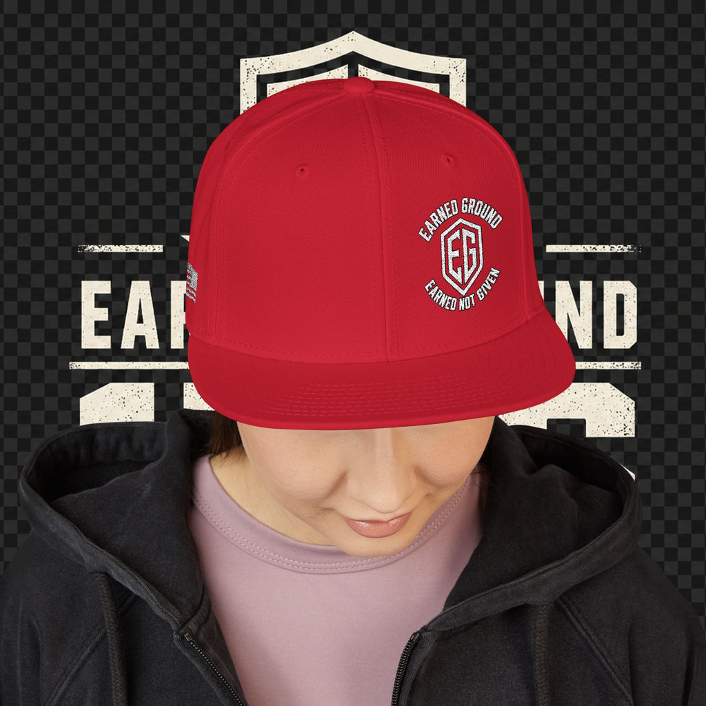 Earned Ground Embroidered Snapback Hat – Respect Is Earned Logo