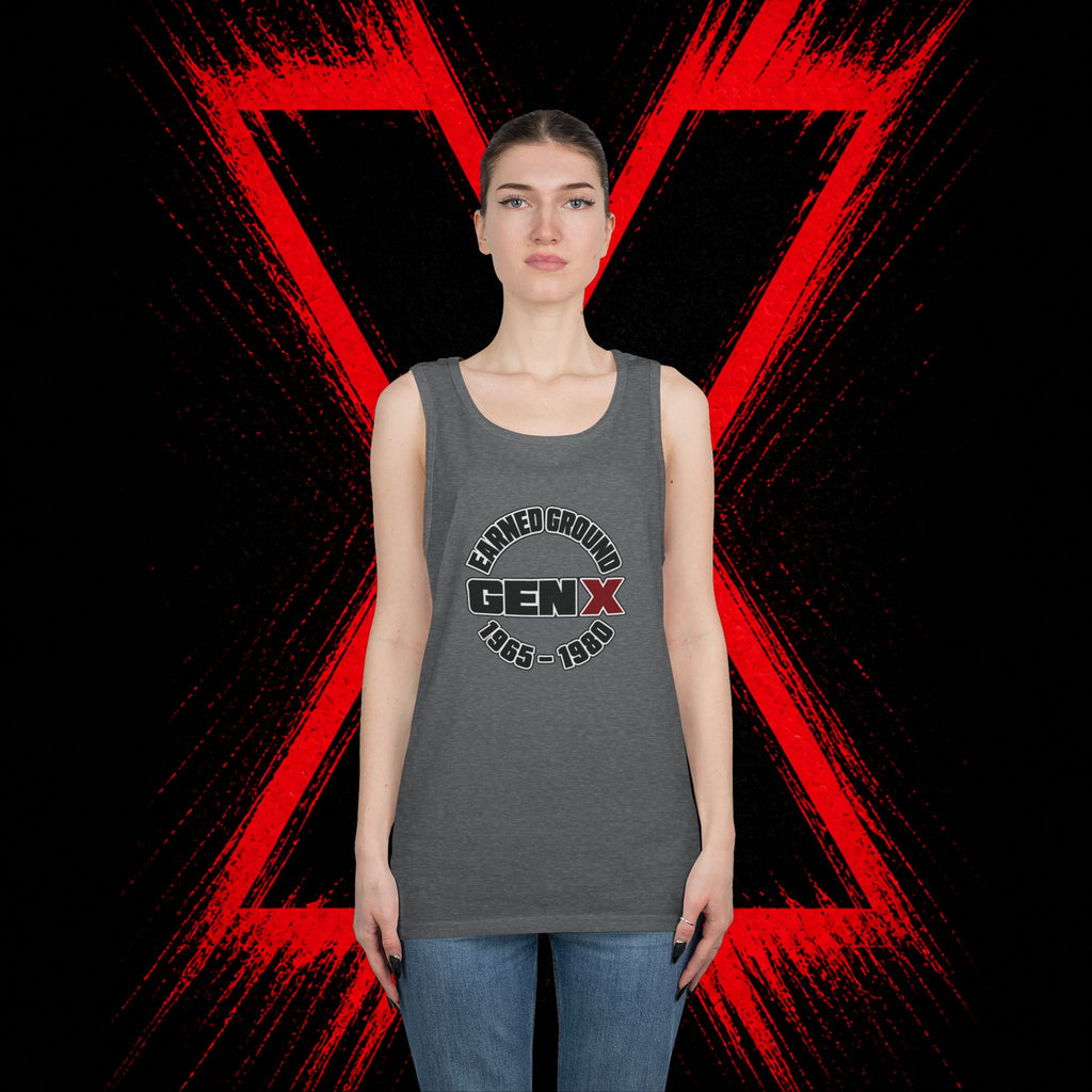 Gen X Tank Top - "Earned Ground" 1965–1980 Retro Logo Tank