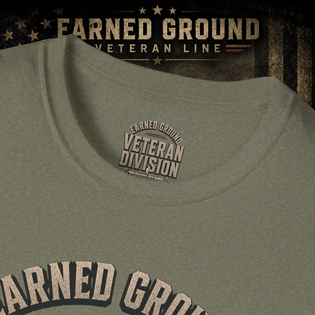 Earned Ground Veteran Division 'Service Built This'— Military Tribute Tee