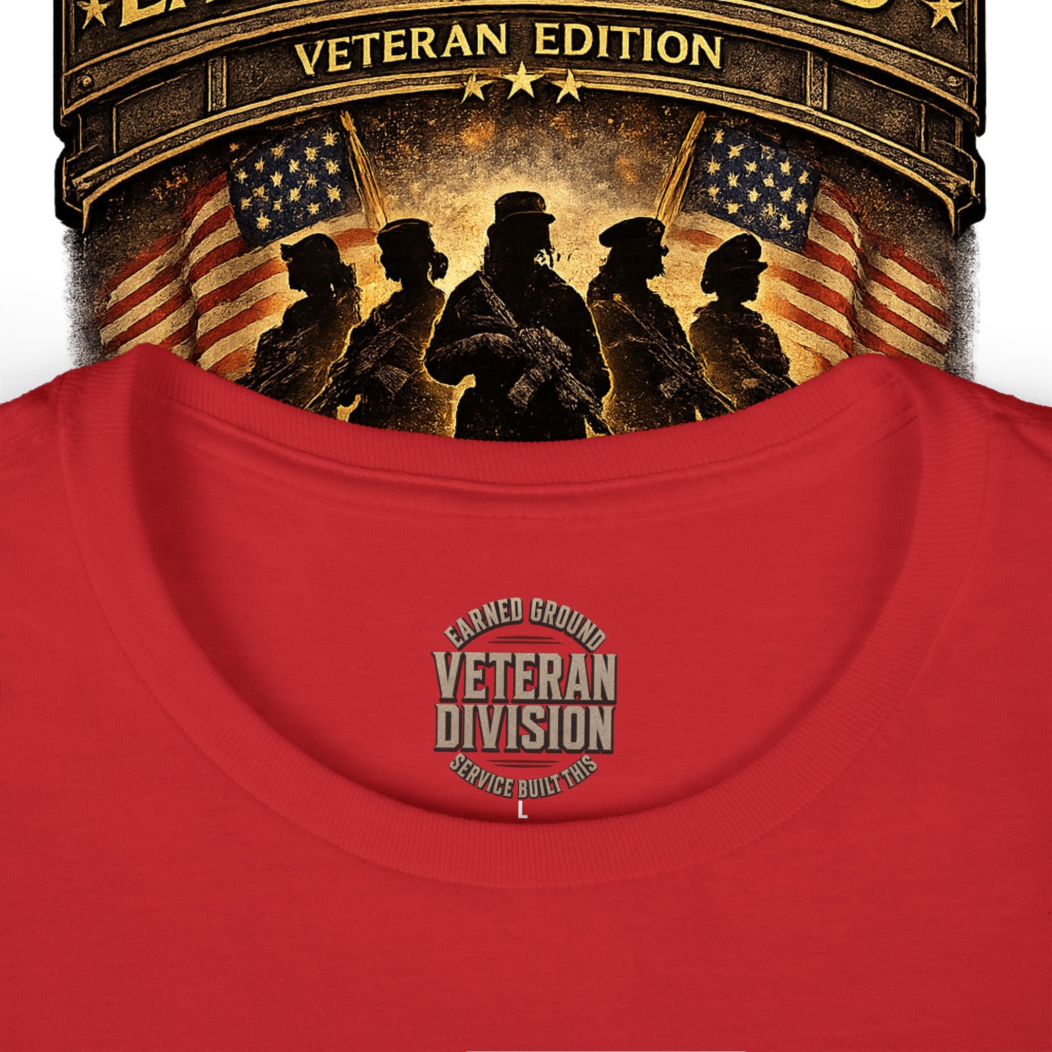 Earned Ground Female Veteran Patriotic Women's Tee - Female Veteran Patriotic Tee
