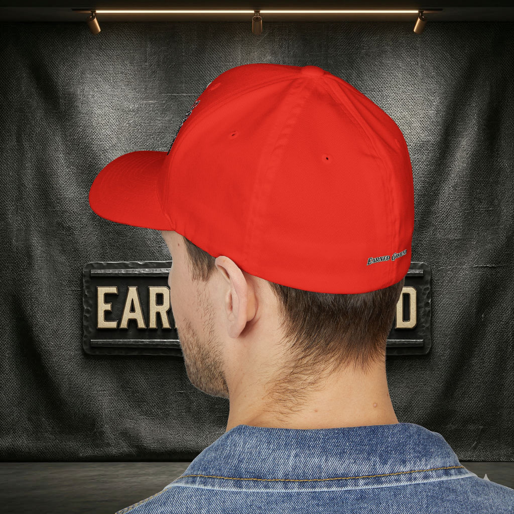 EARNED GROUND FLEX FIT — Elegant Script 'E & G' LOGO BALL CAP