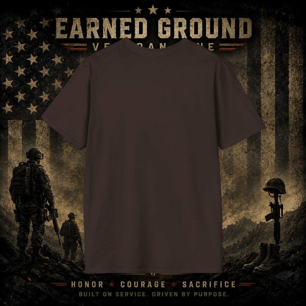 Earned Ground Veteran Division 'Service Built This'— Military Tribute Tee