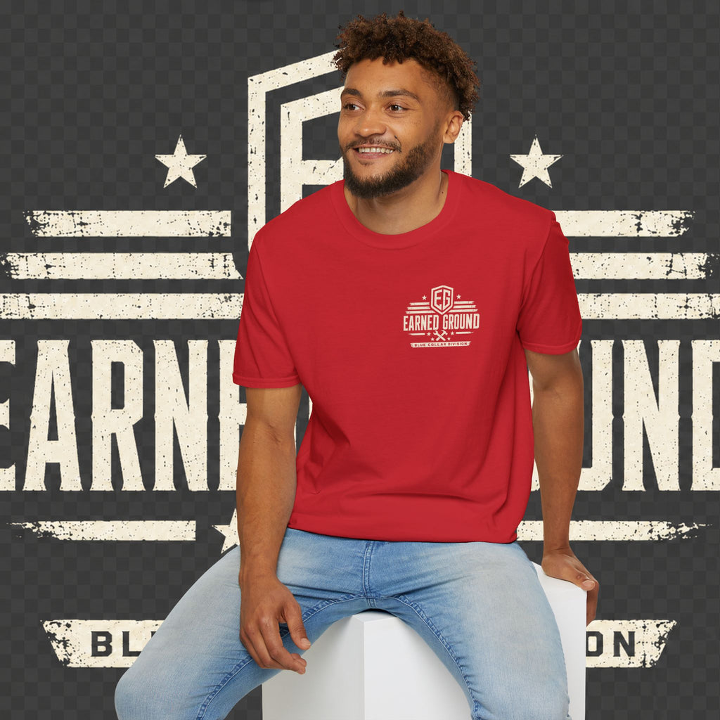 EARNED GROUND "BLUE COLLAR DIVISION" Coastal Calm Graphic T-Shirt