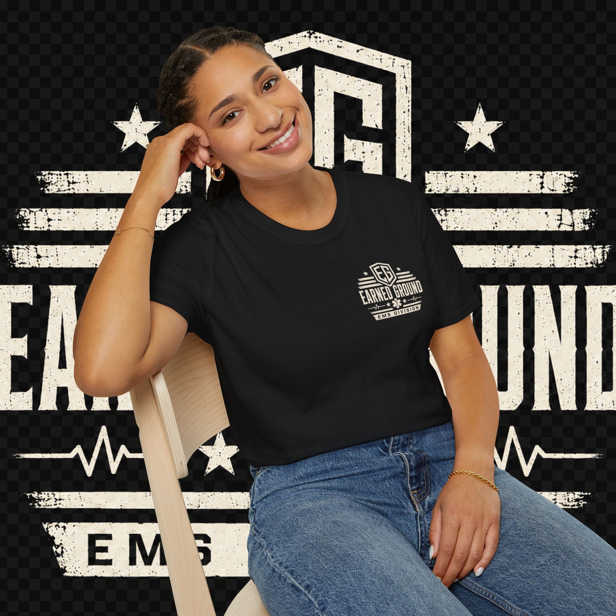 EARNED GROUND EMS DIVISON Heritage T-Shirt -