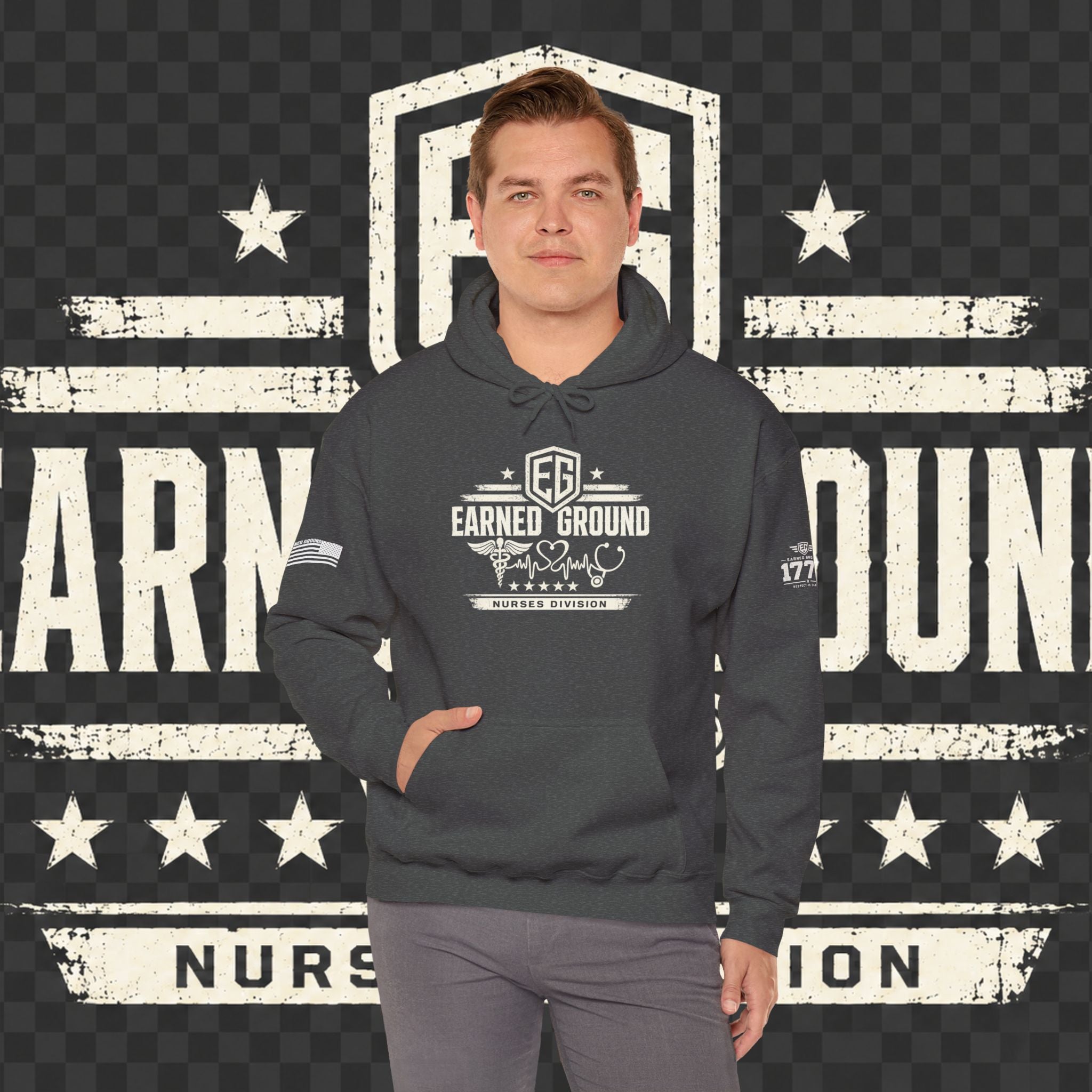 Earned Ground Nurses Division Hoodie — Nurse Tribute Pullover