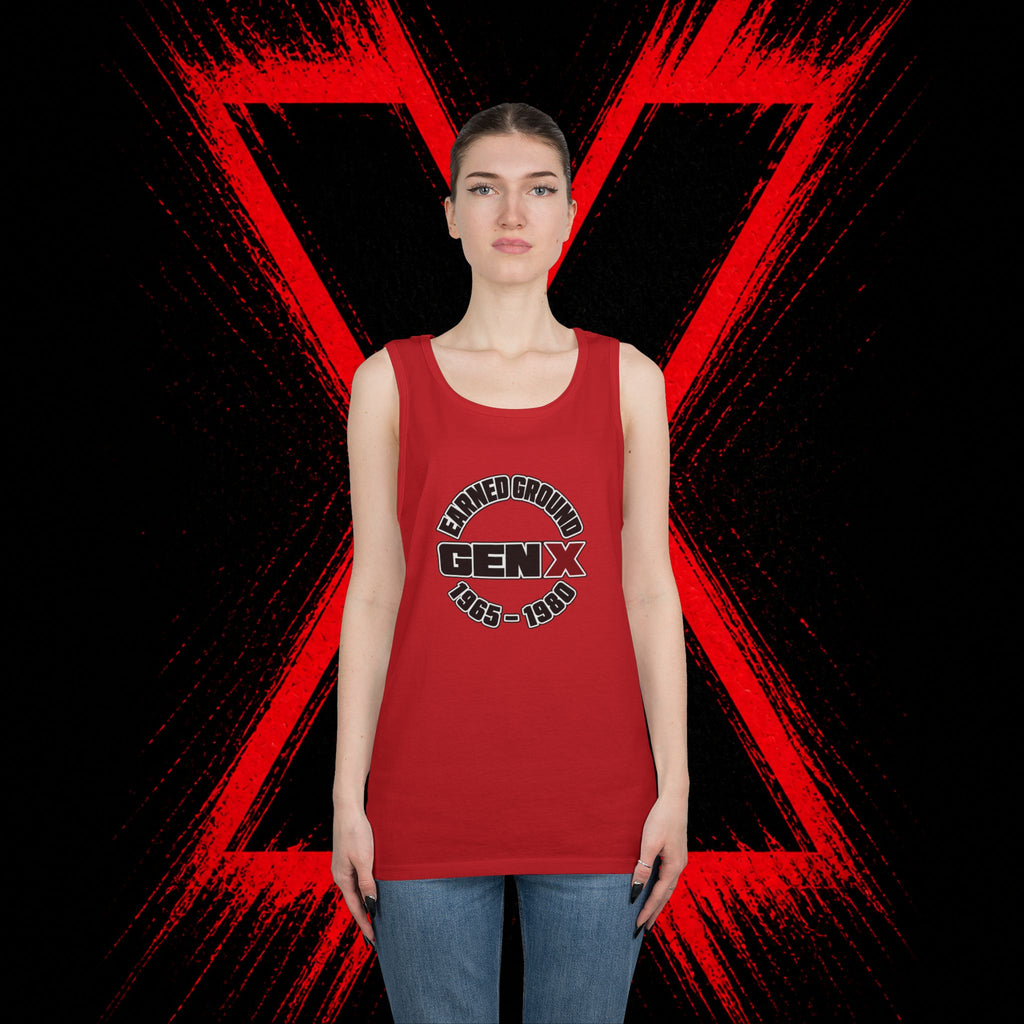 Gen X Tank Top - "Earned Ground" 1965–1980 Retro Logo Tank