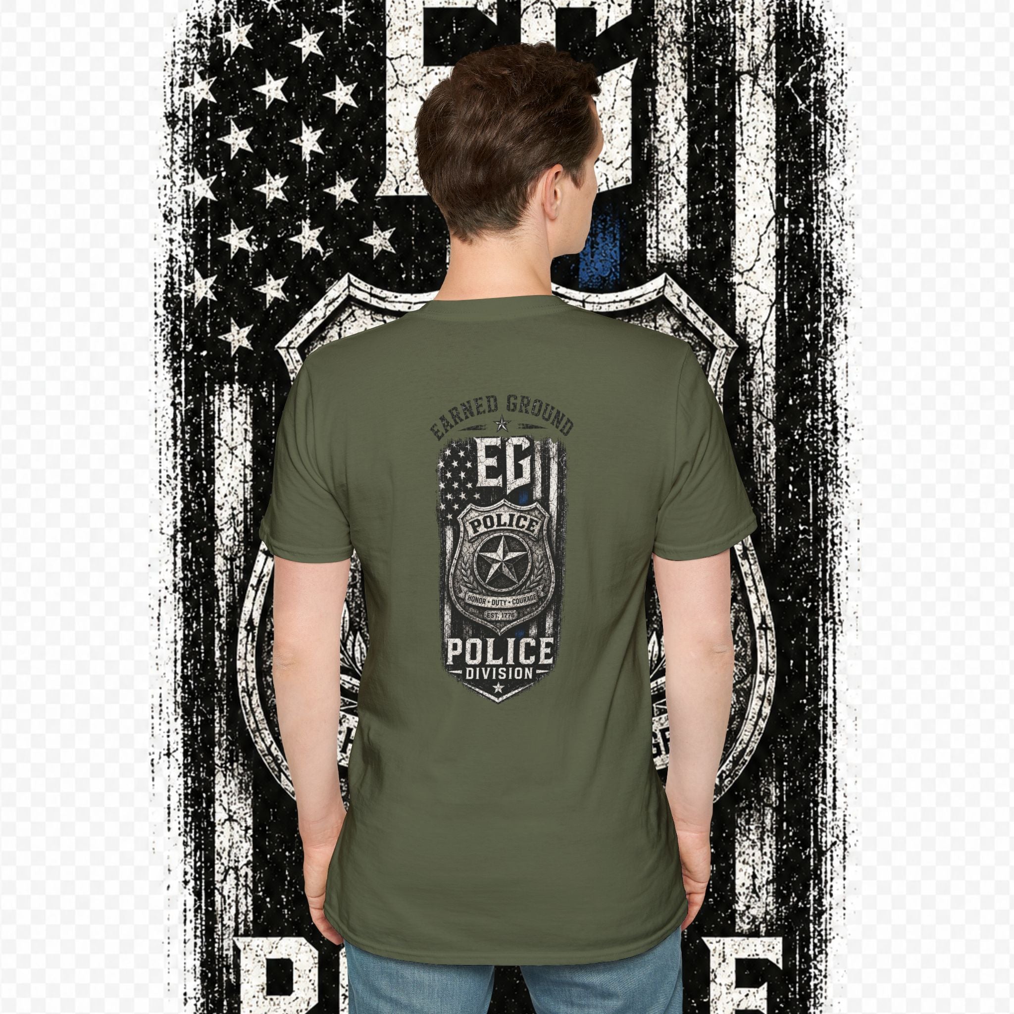 EARNED GROUND POLICE DIVISION--BACK THE BLUE