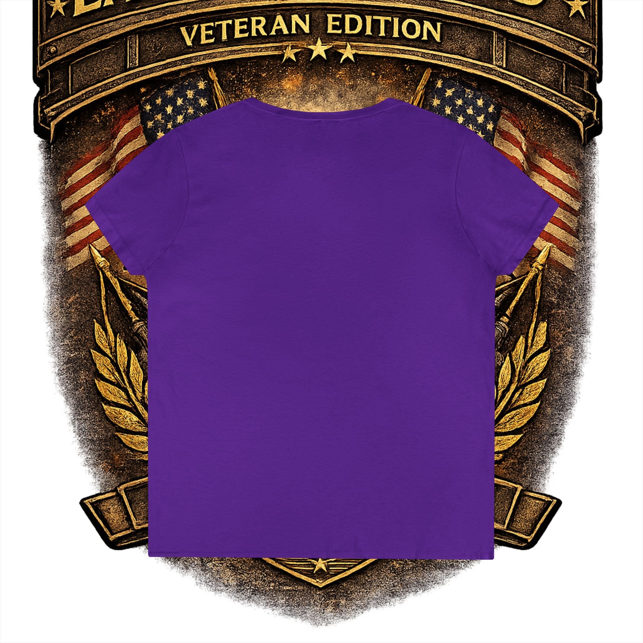 EARNED GROUND Female Veteran V-Neck T-Shirt — "Female Veteran" Edition"