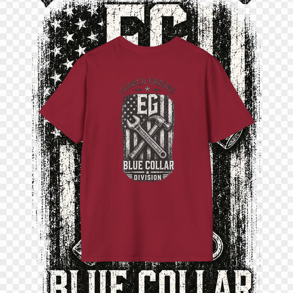 EARNED GROUND "BLUE COLLAR DIVISION" Coastal Calm Graphic T-Shirt