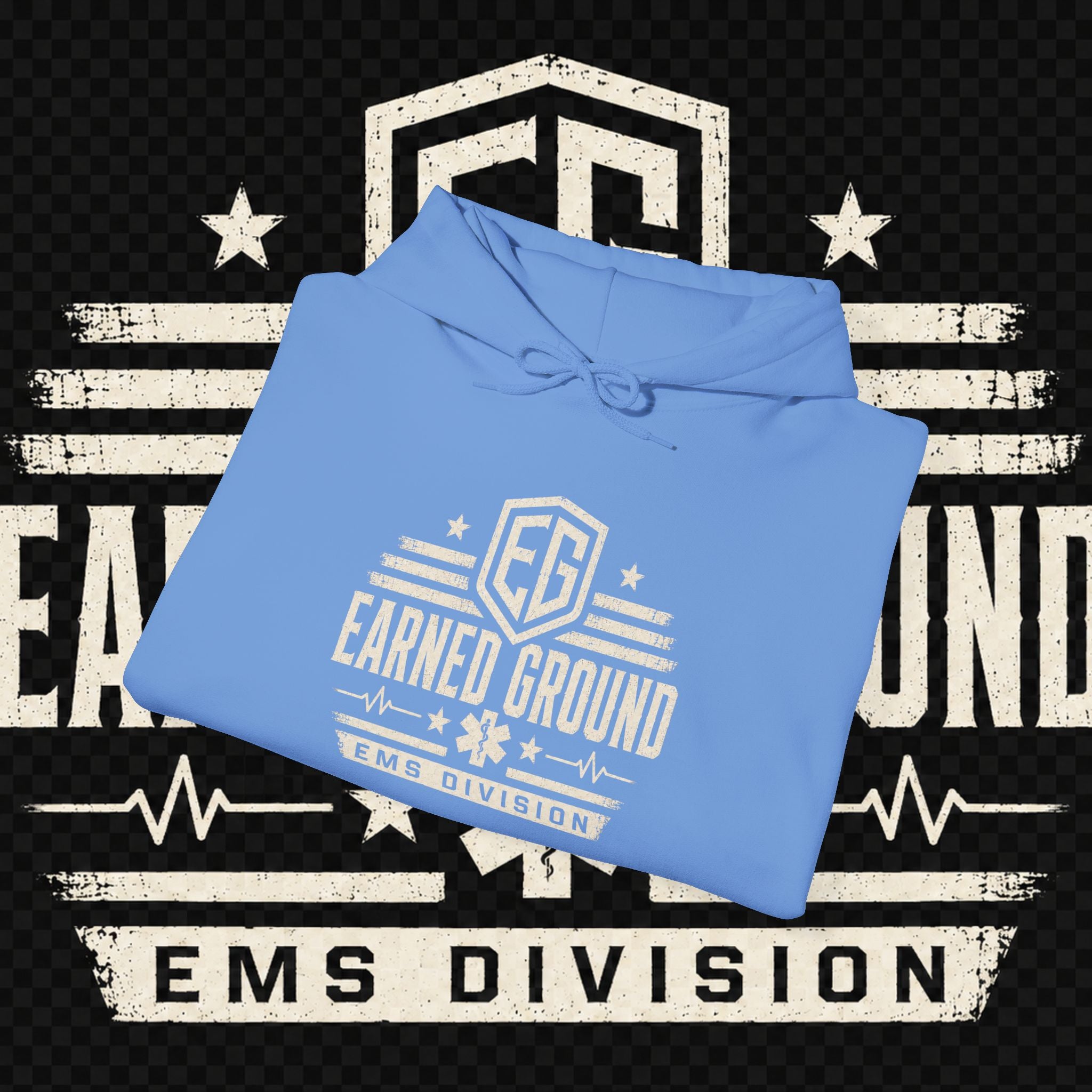 Earned Ground EMS Division Hoodie — Paramedic / EMT Tribute Pullover
