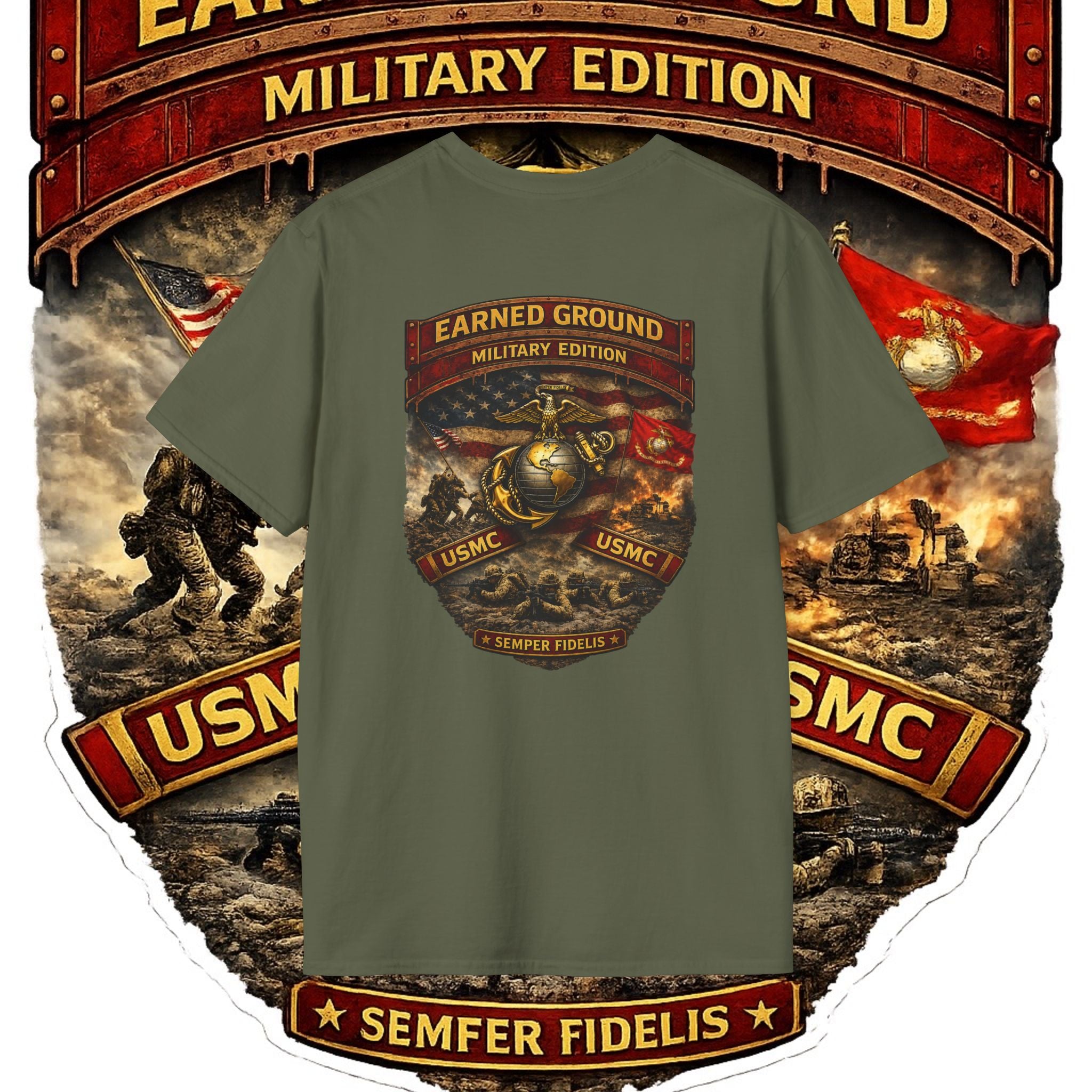 Earned Ground Military Edition USMC — USMC Military Tribute Pocket Tee