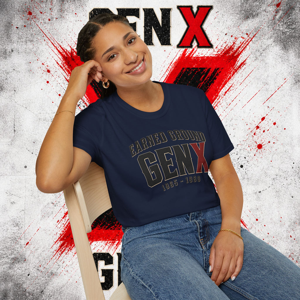 Earned Ground GEN X T-Shirt — 1965–1980 Retro Pride Tee