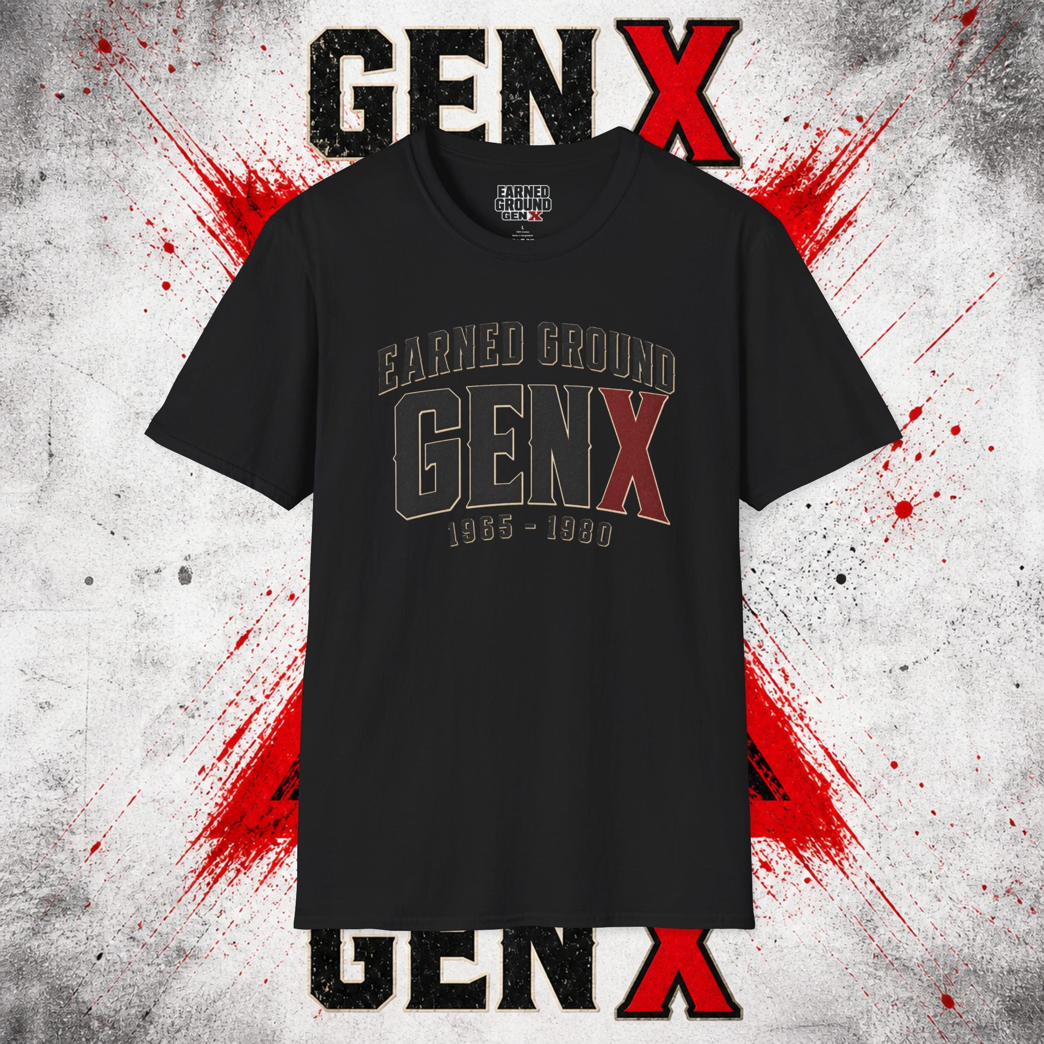 Earned Ground GEN X T-Shirt — 1965–1980 Retro Pride Tee