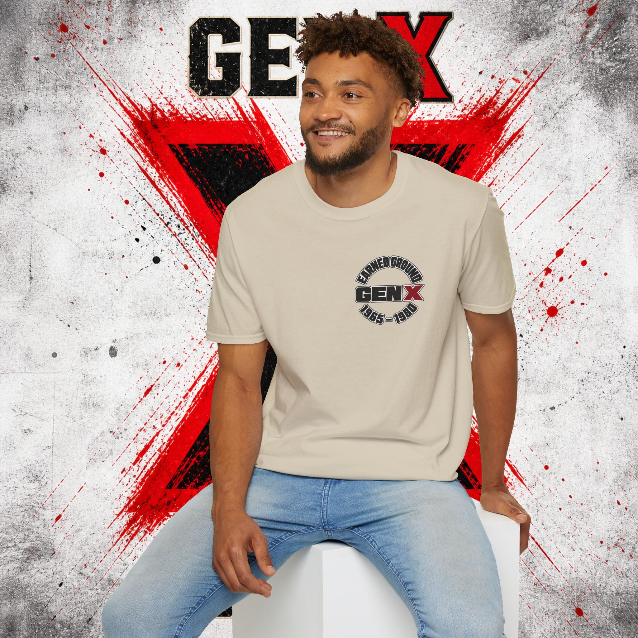 EARNED GROUD Gen X 1965–1980 Retro Logo T-Shirt