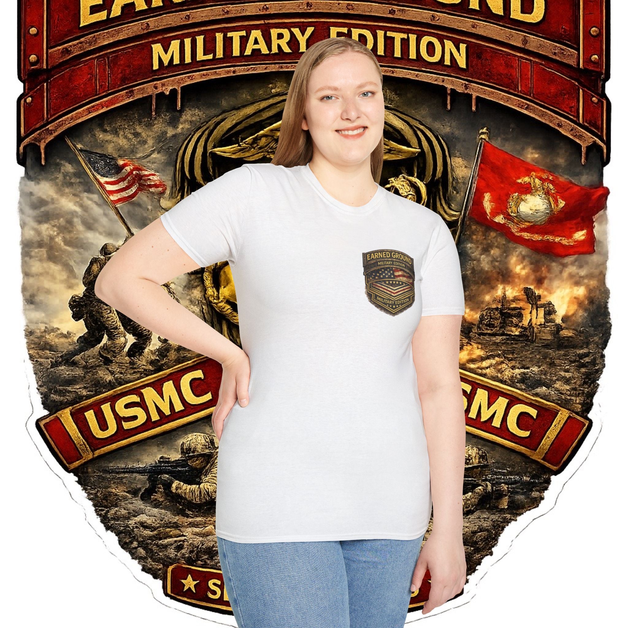 Earned Ground Military Edition USMC — USMC Military Tribute Pocket Tee