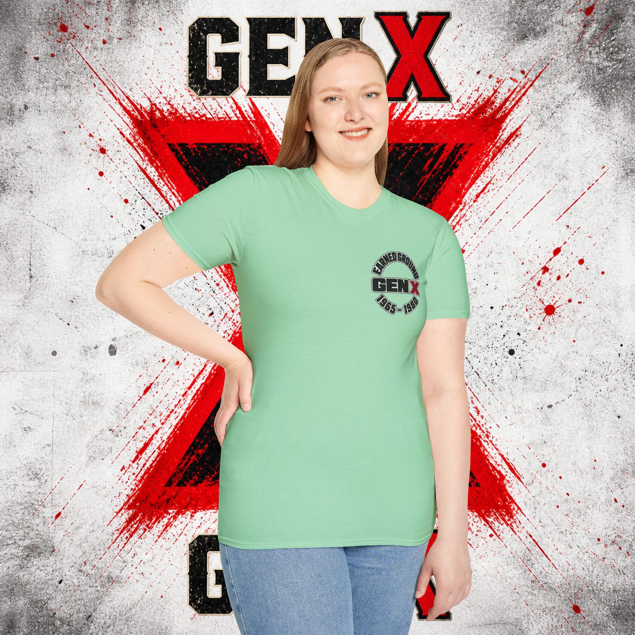 EARNED GROUD Gen X 1965–1980 Retro Logo T-Shirt