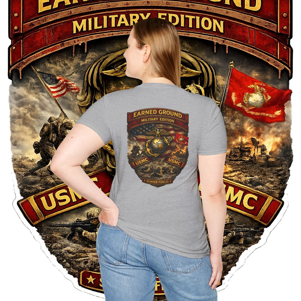 Earned Ground Military Edition USMC — USMC Military Tribute Pocket Tee