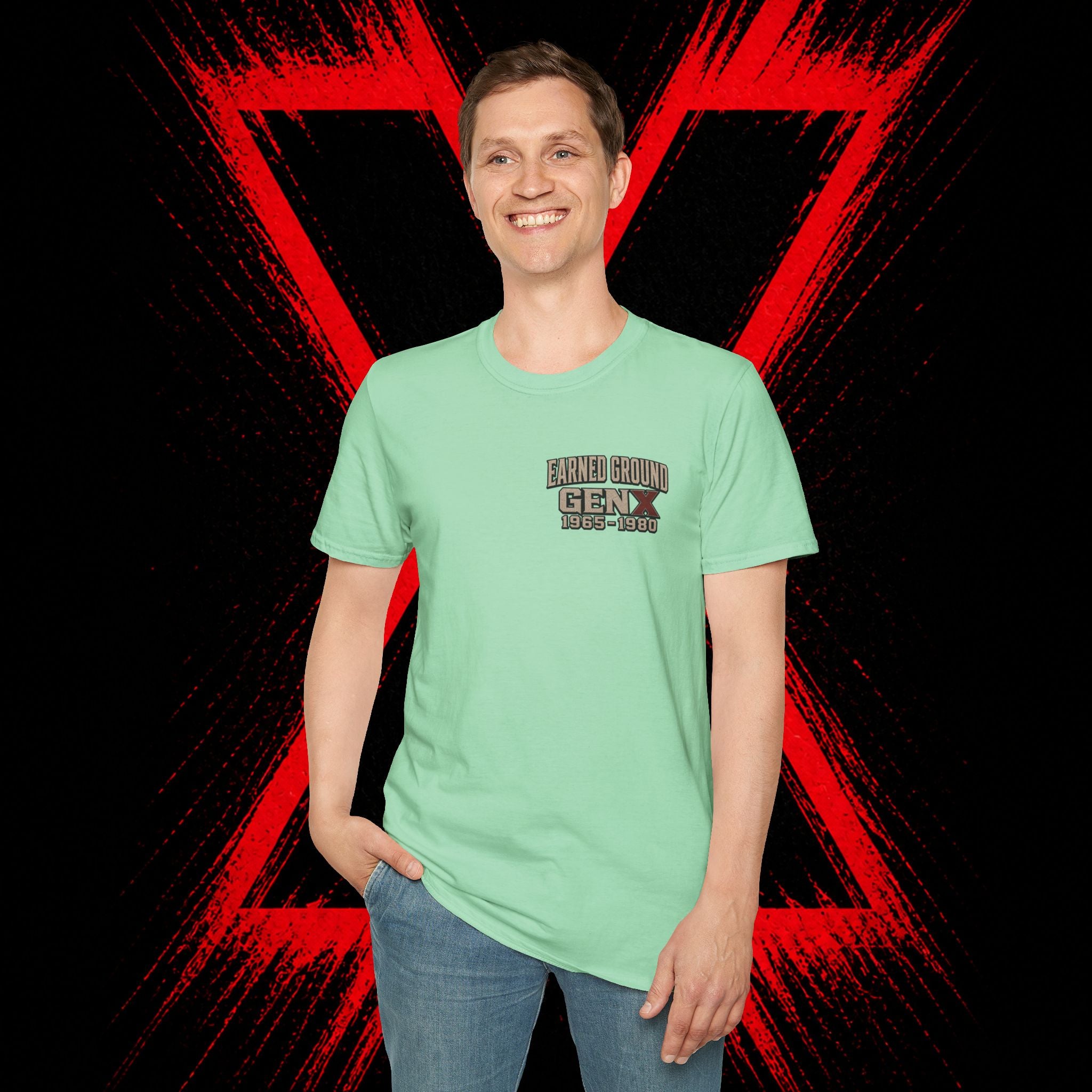 Earned Ground Gen X 1965–1980 Retro Vintage Tee— Gen X 1965–1980 Retro Vintage Tee