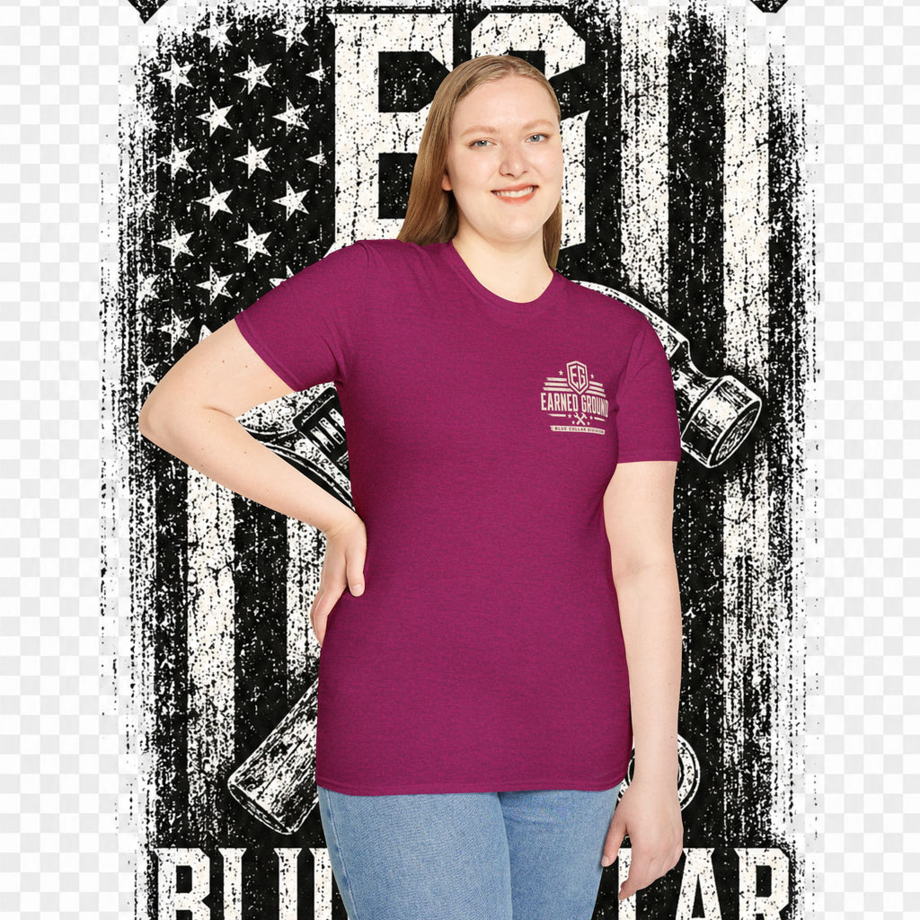 EARNED GROUND "BLUE COLLAR DIVISION" Coastal Calm Graphic T-Shirt