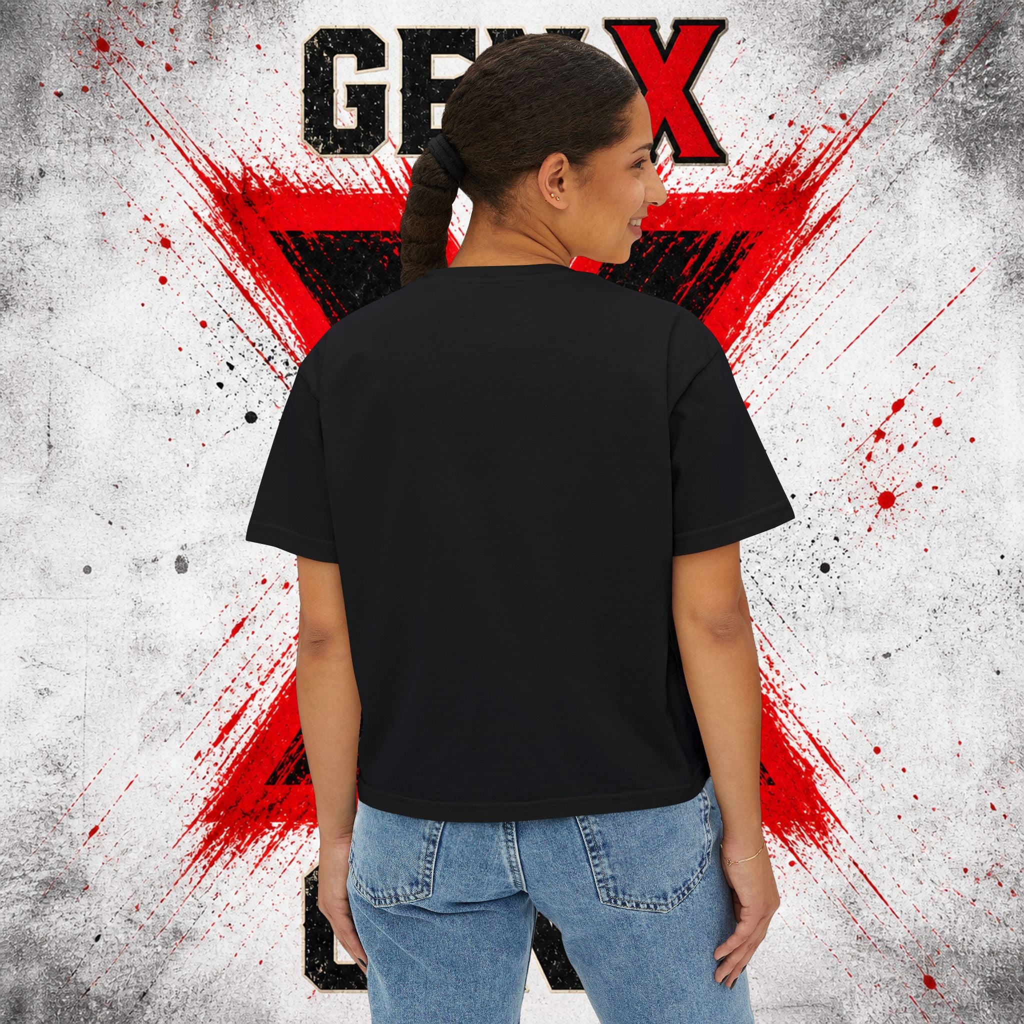 Gen X Women's Boxy Tee — "Earned Ground" 1965–1980 Retro