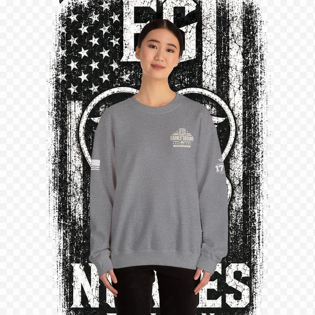 EARNED GROUND Nurses Division Crewneck Sweatshirt – Nurses Caduceus Badge Design