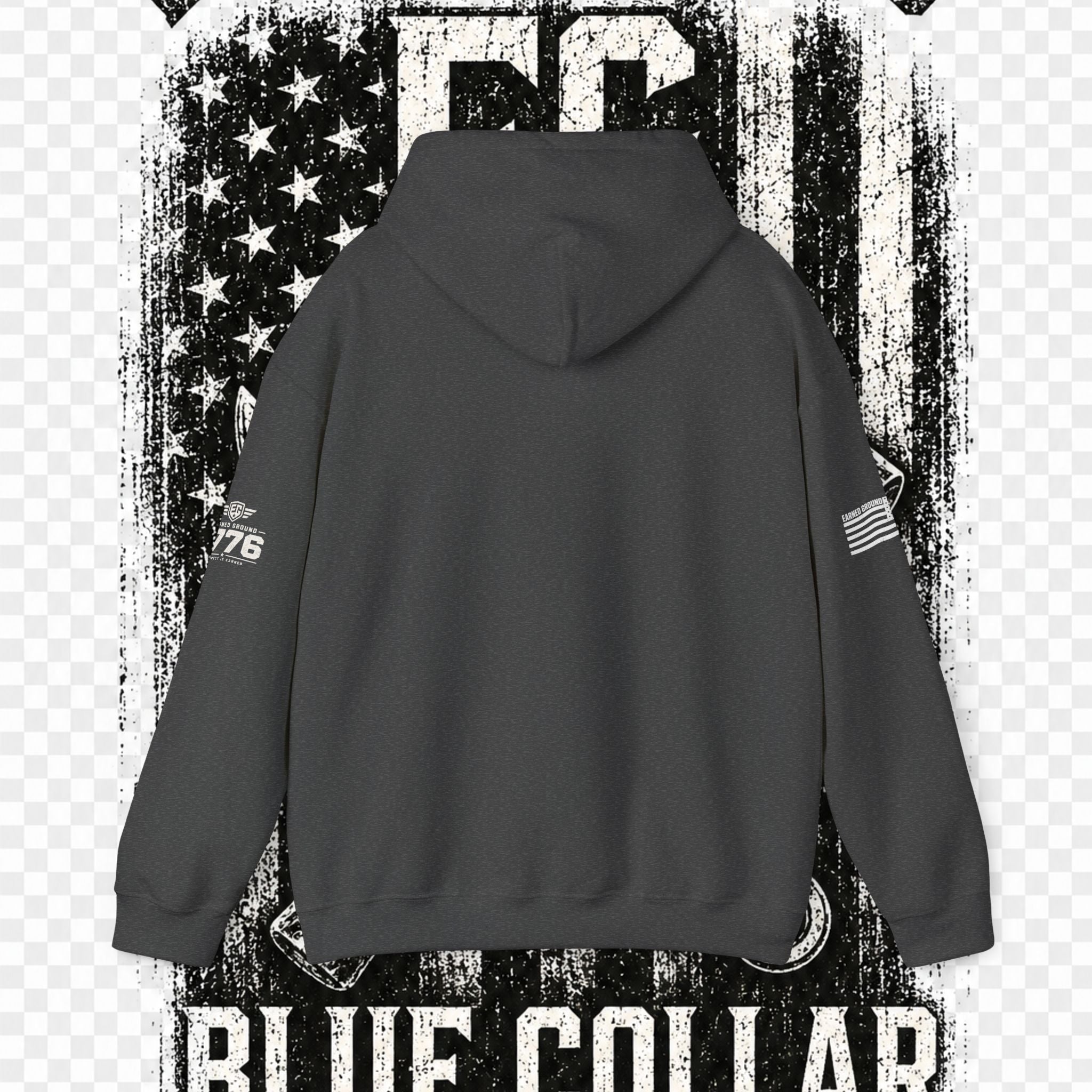 Earned Ground Blue Collar Hoodie – Blue Collar Division Hoodie