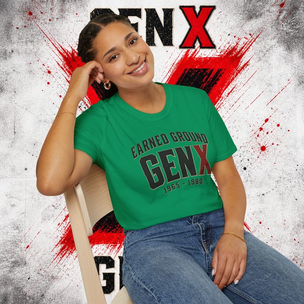 Earned Ground GEN X T-Shirt — 1965–1980 Retro Pride Tee