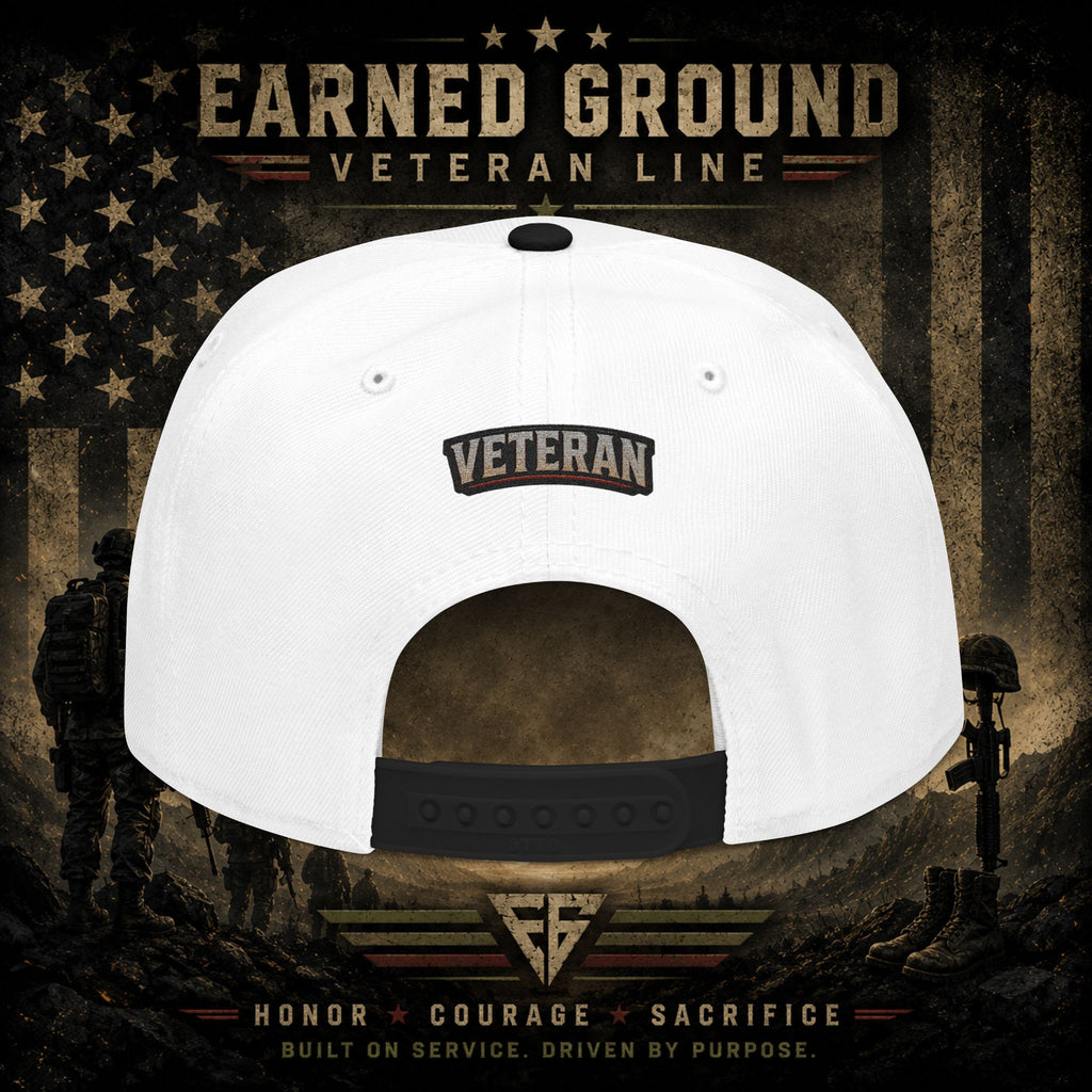 Earned Ground Veteran Line  Embroidered Snapback Hat