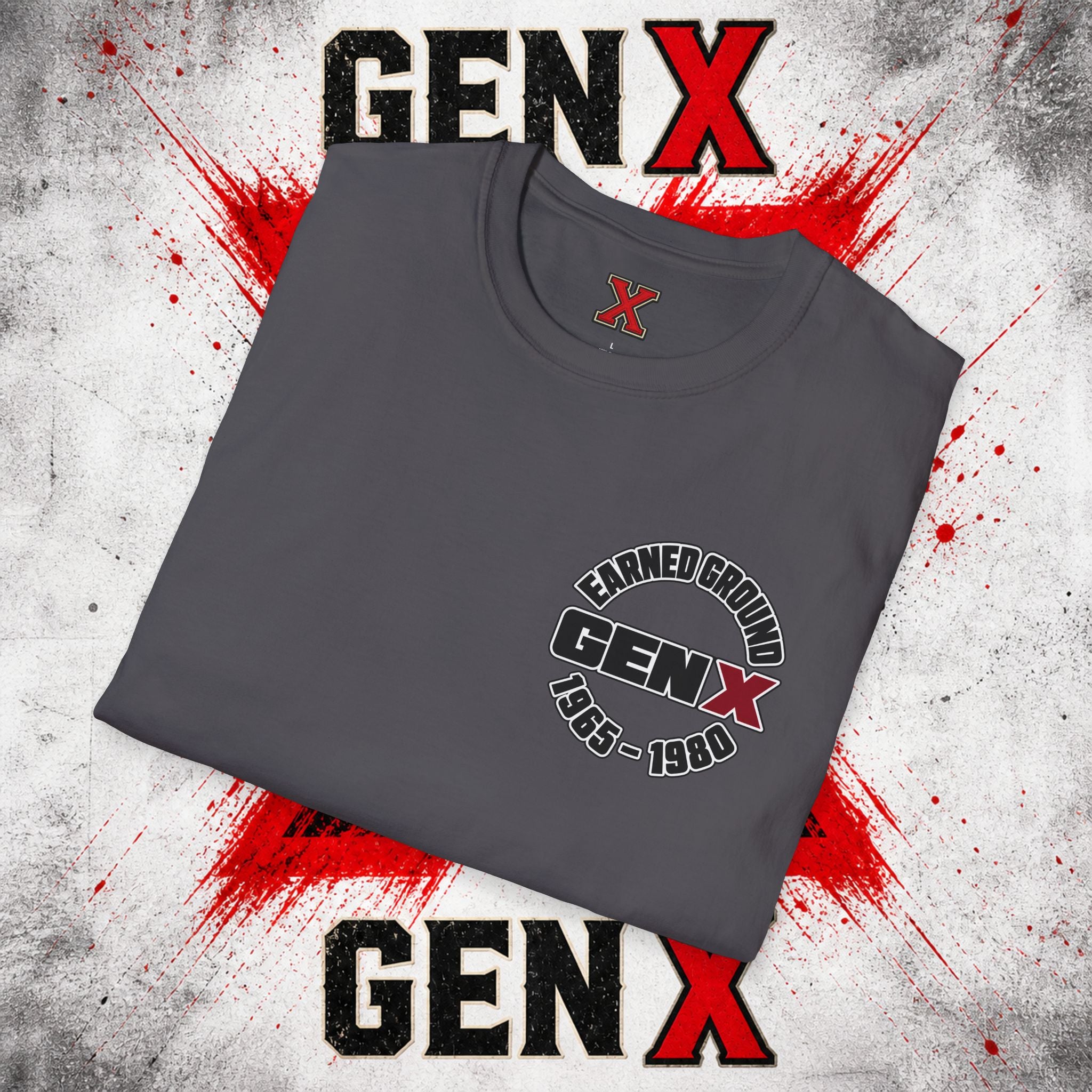 EARNED GROUD Gen X 1965–1980 Retro Logo T-Shirt