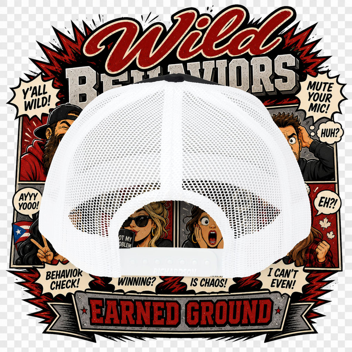 Earned Ground "Wild Behaviors" Richardson 112 – Retro Patch Trucker Hat