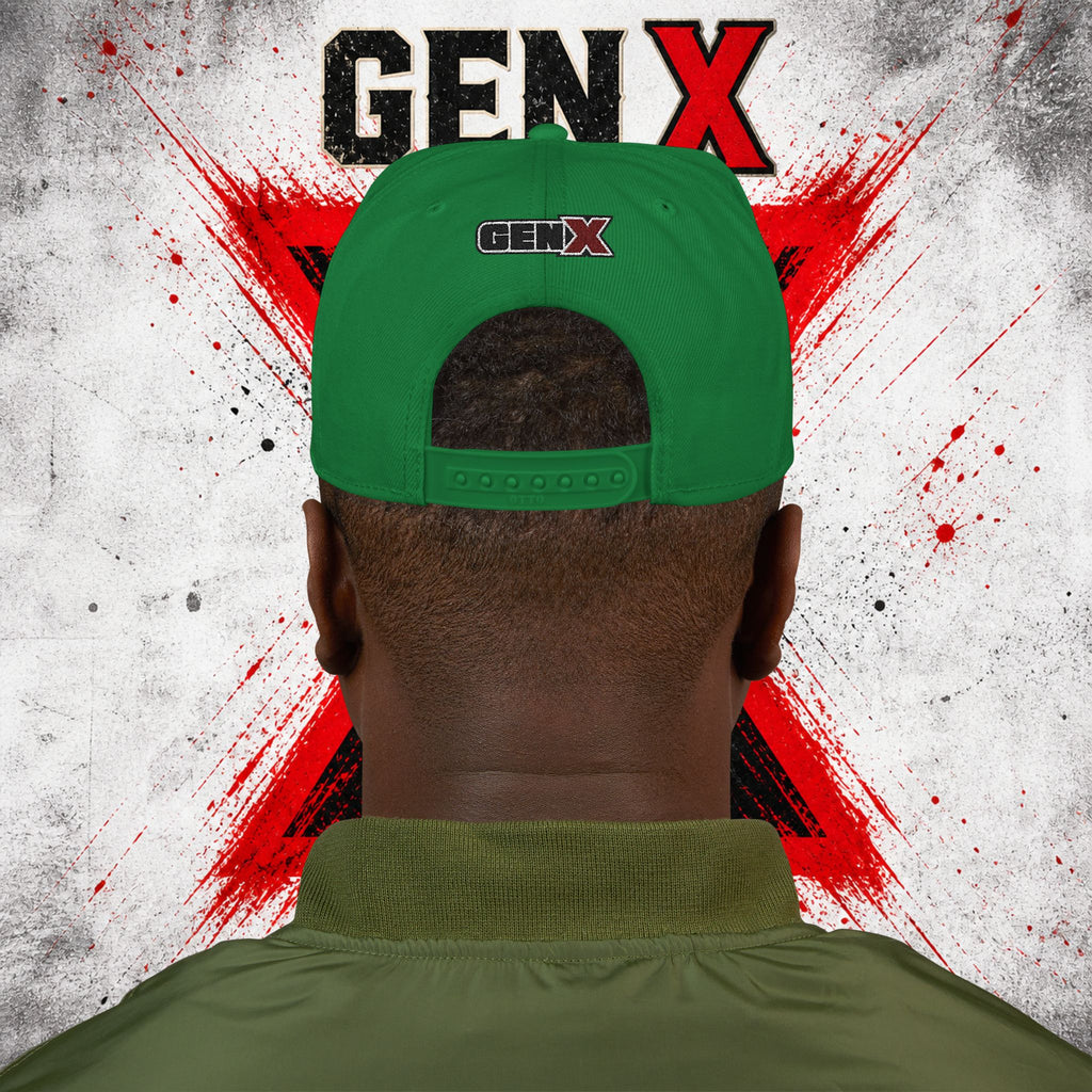 Gen X Embroidered Flat Bill Ball Cap — Gen X Proud 1965–1980