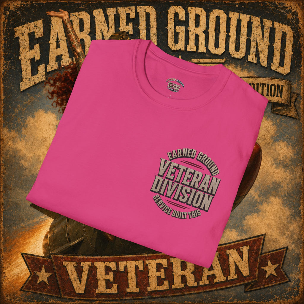 Earned Ground Veteran Division T‑Shirt —"LILY PINUP" VINTAGE SERVICE DIVISON