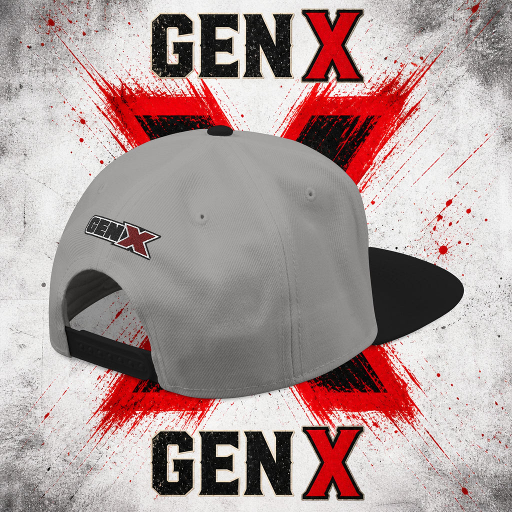 Gen X Embroidered Flat Bill Ball Cap — Gen X Proud 1965–1980