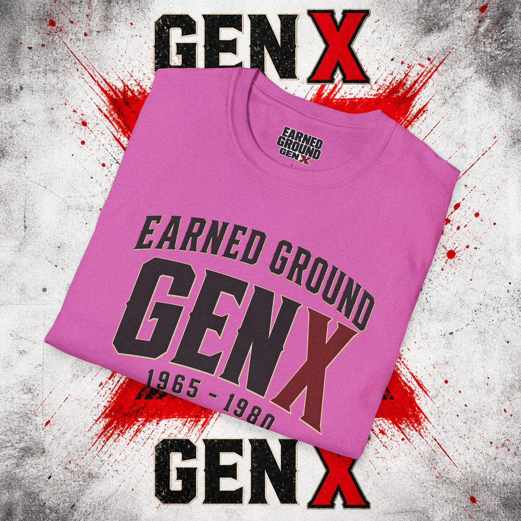 Earned Ground GEN X T-Shirt — 1965–1980 Retro Pride Tee