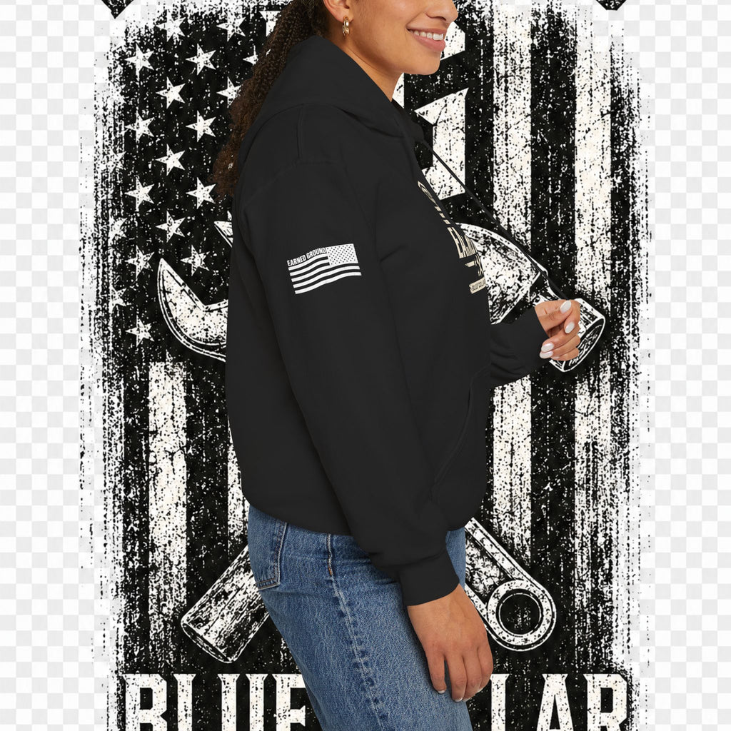 Earned Ground Blue Collar Hoodie – Blue Collar Division Hoodie