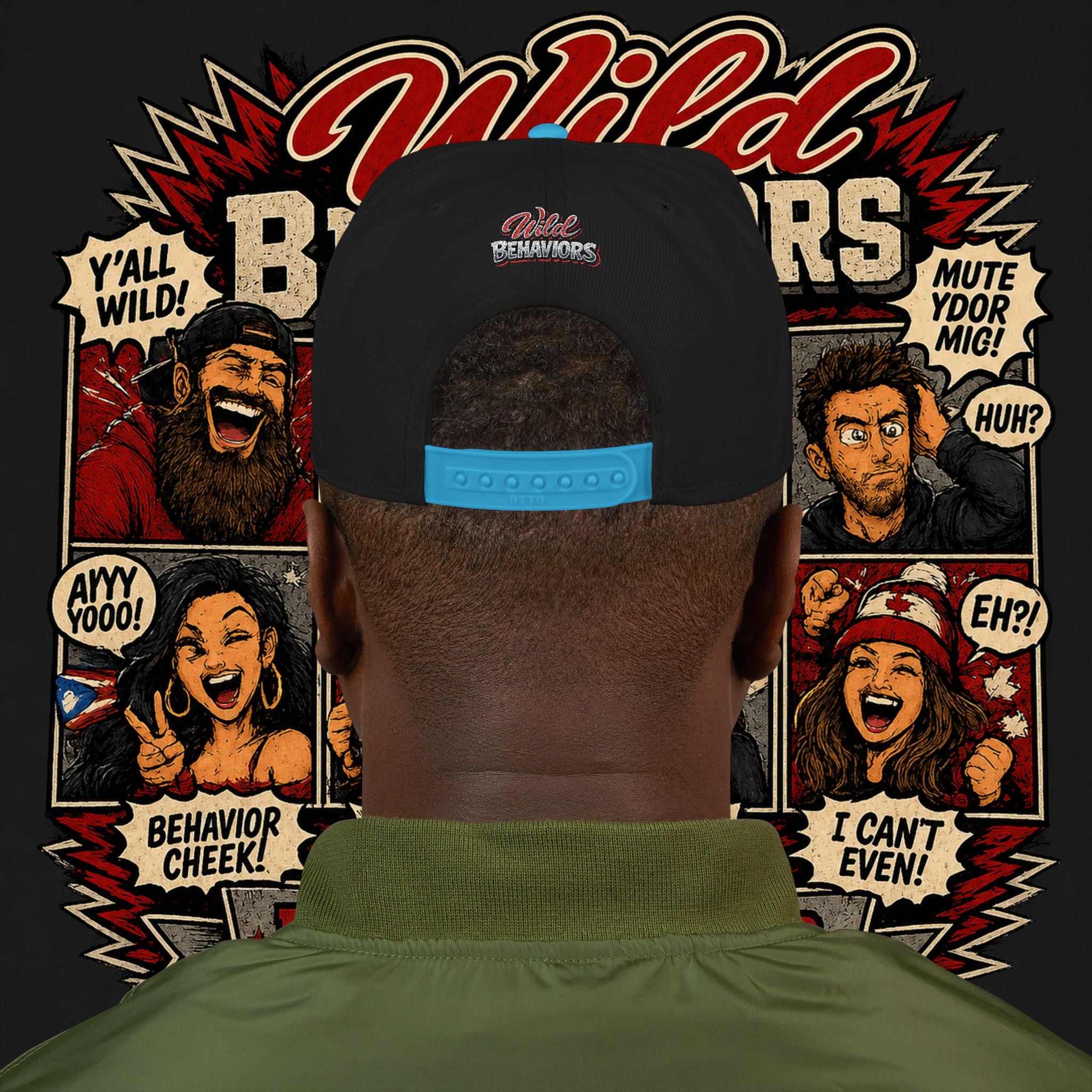 Earned Ground Cap Snapback Hat — 'Wild Behaviors' Embroidered Earned Ground Cap